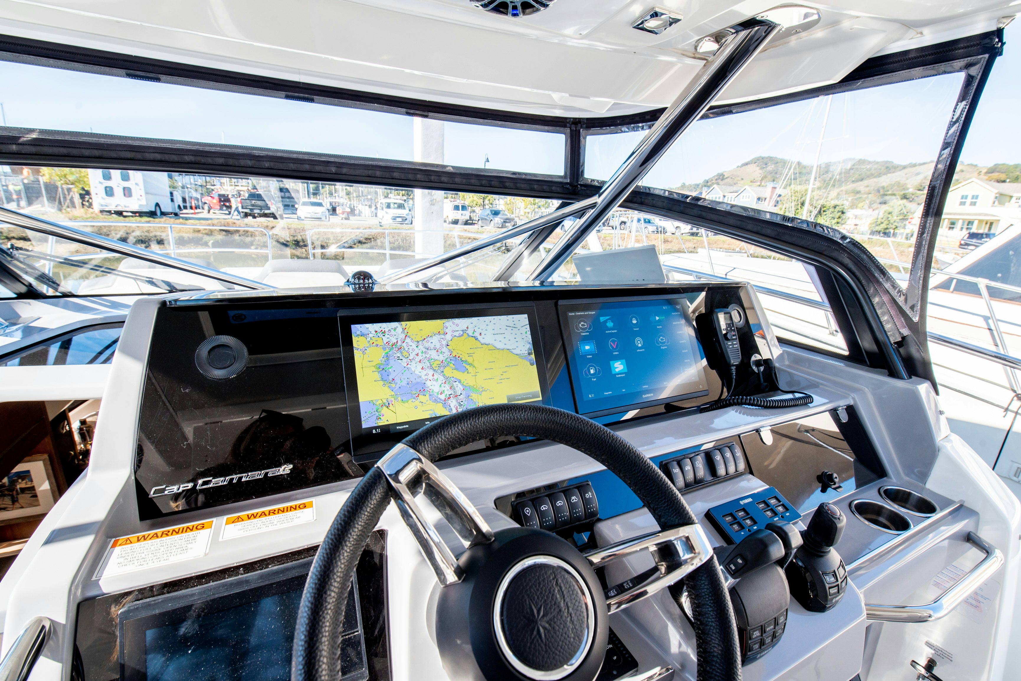 inside of a car aboard NAUTI BRIGI GULL Yacht for Sale