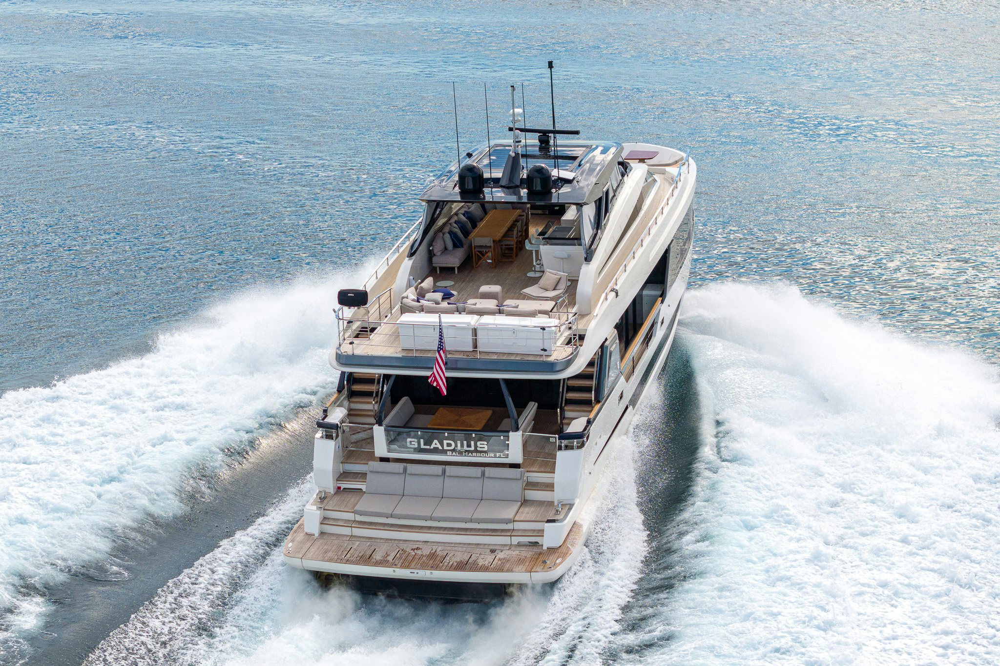 a boat on the water aboard AURORA Yacht for Sale
