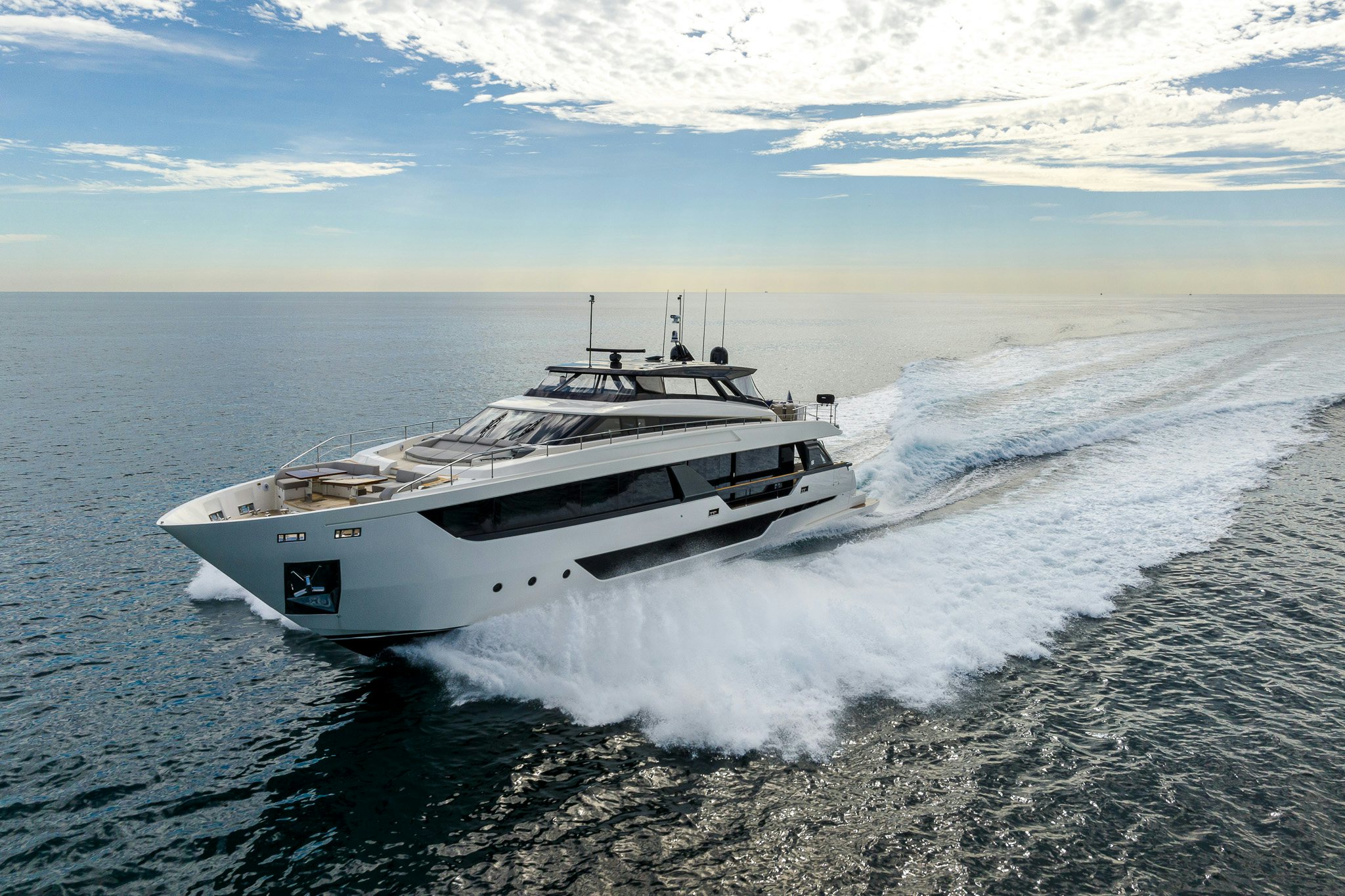 a boat on the water aboard AURORA Yacht for Sale