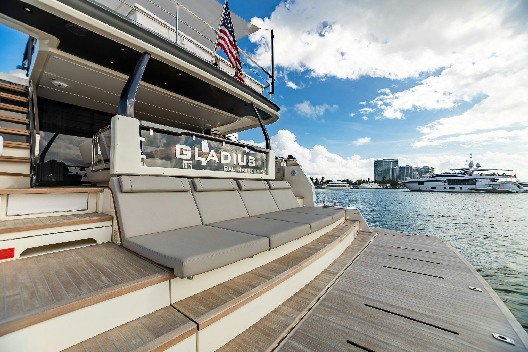 a boat on the water aboard AURORA Yacht for Sale