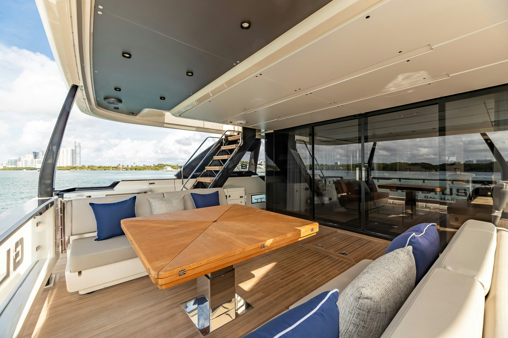 a boat on the water aboard AURORA Yacht for Sale