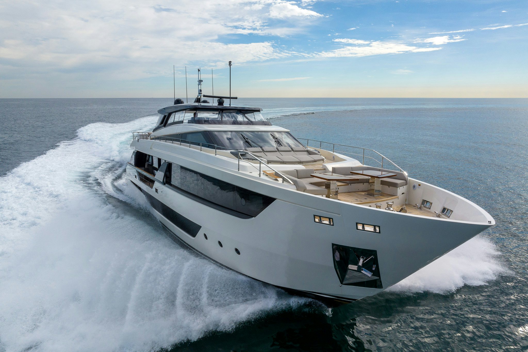 a boat on the water aboard AURORA Yacht for Sale