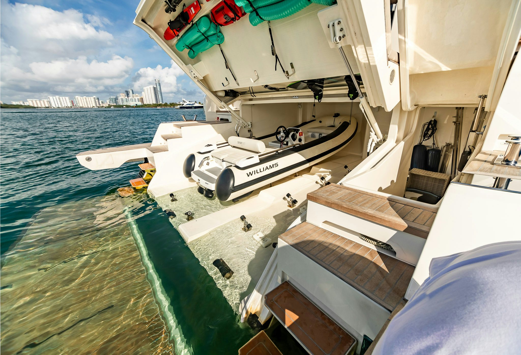 a boat on the water aboard AURORA Yacht for Sale