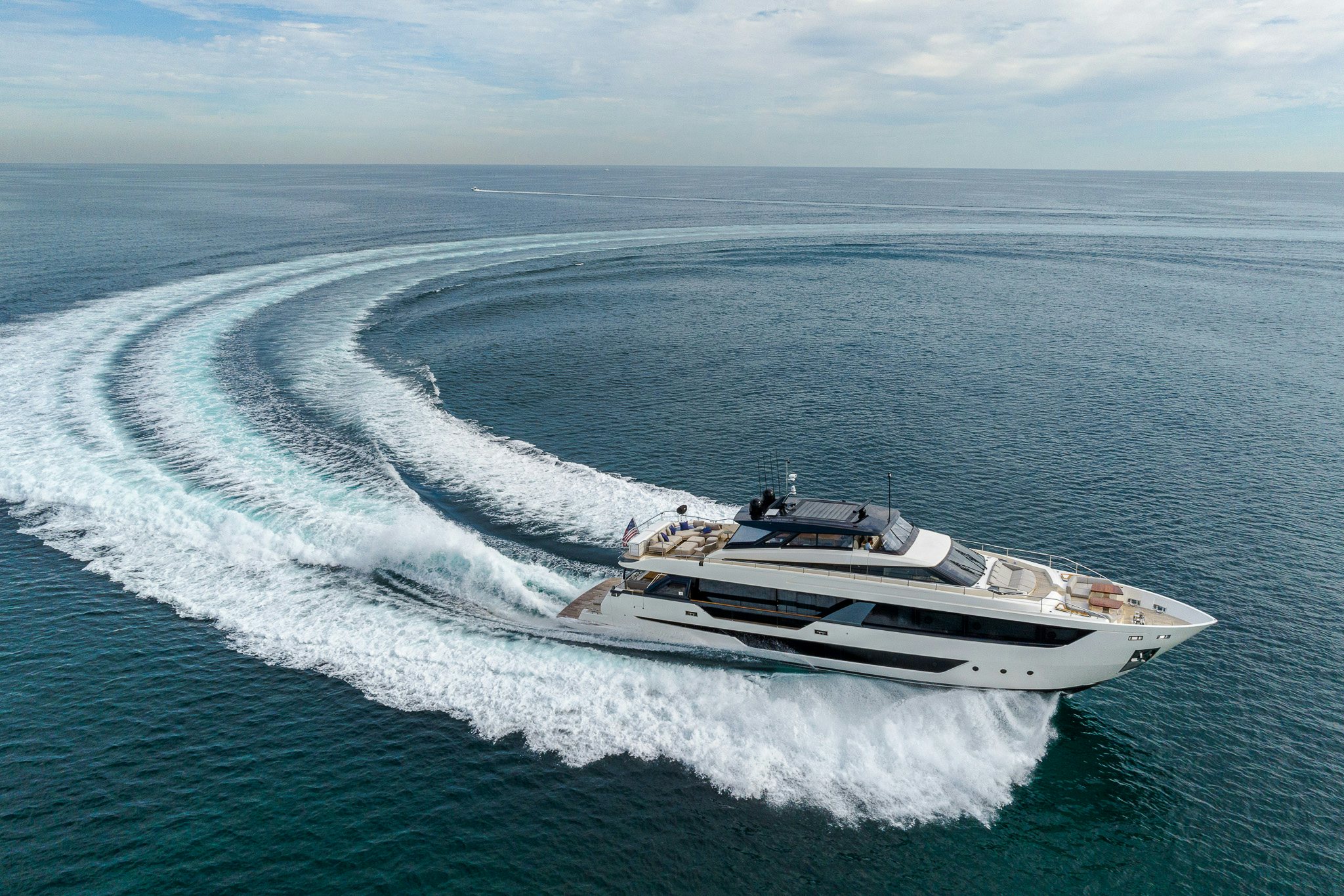 a boat on the water aboard AURORA Yacht for Sale