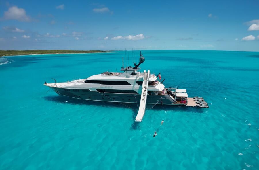 a boat in the water aboard NO BAD IDEAS Yacht for Sale