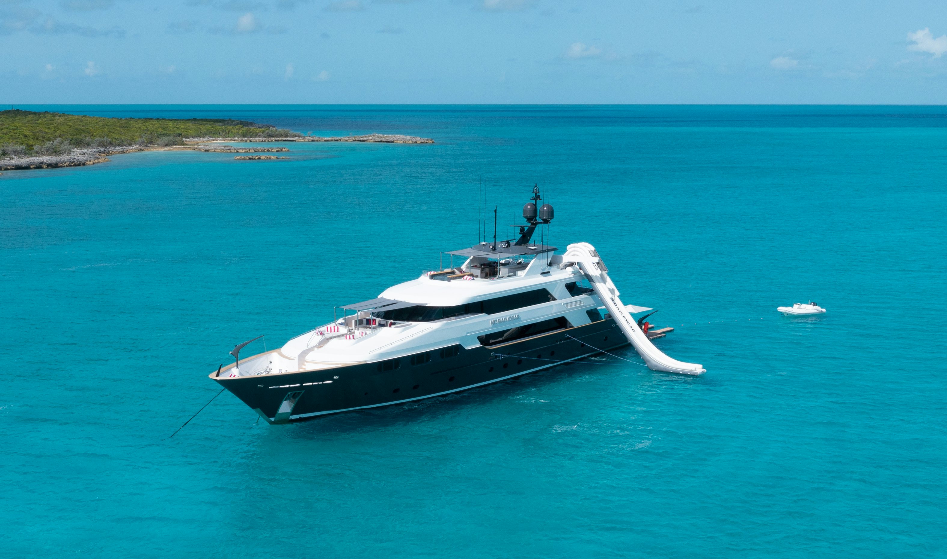 a boat in the water aboard NO BAD IDEAS Yacht for Sale