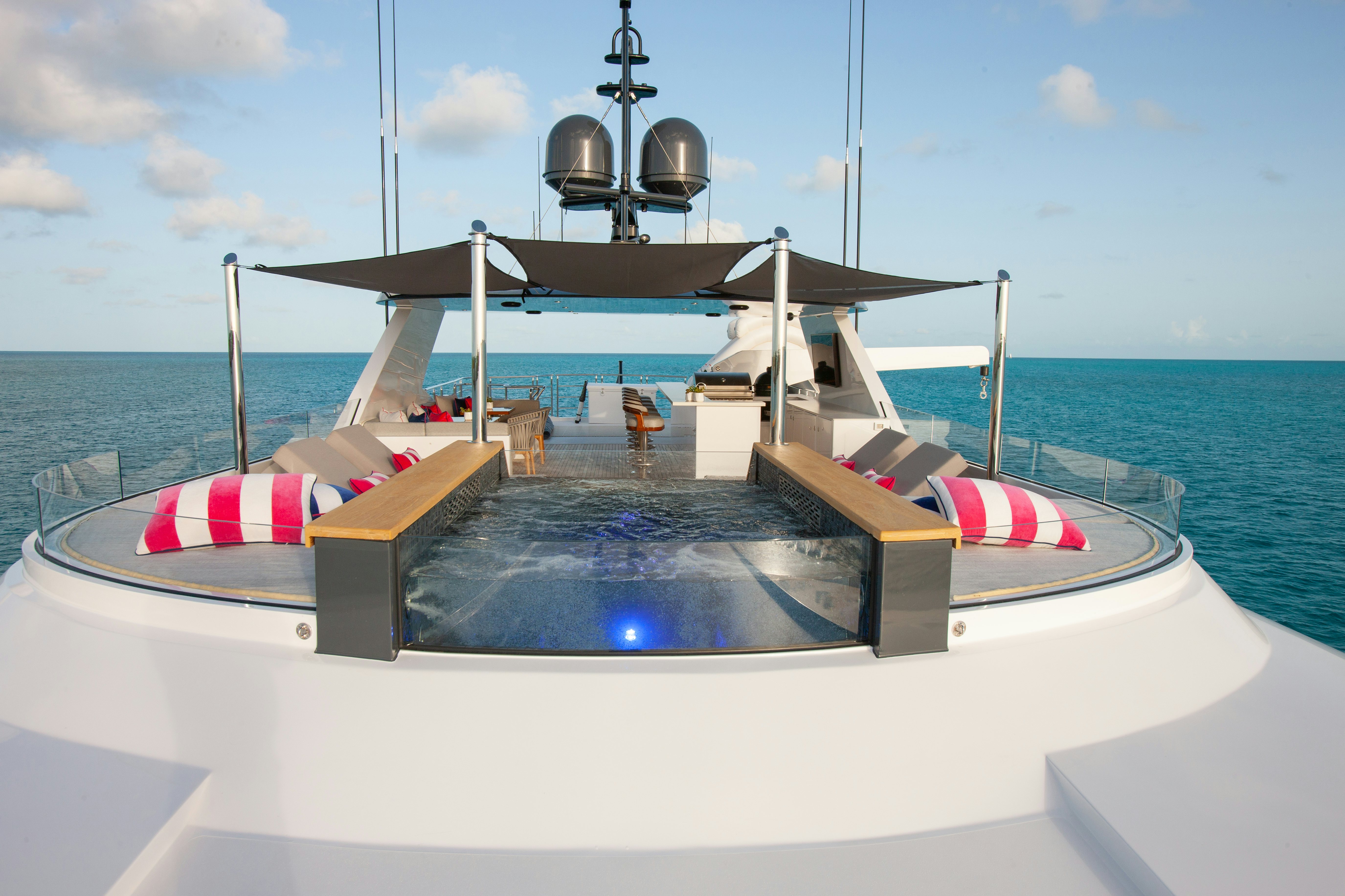 a boat on the water aboard NO BAD IDEAS Yacht for Sale