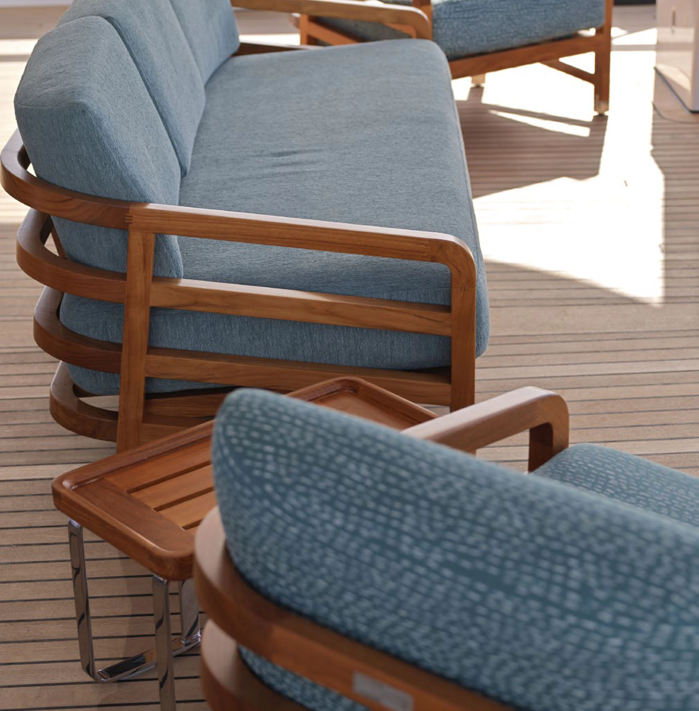 a pair of chairs aboard SOLACE Yacht for Charter