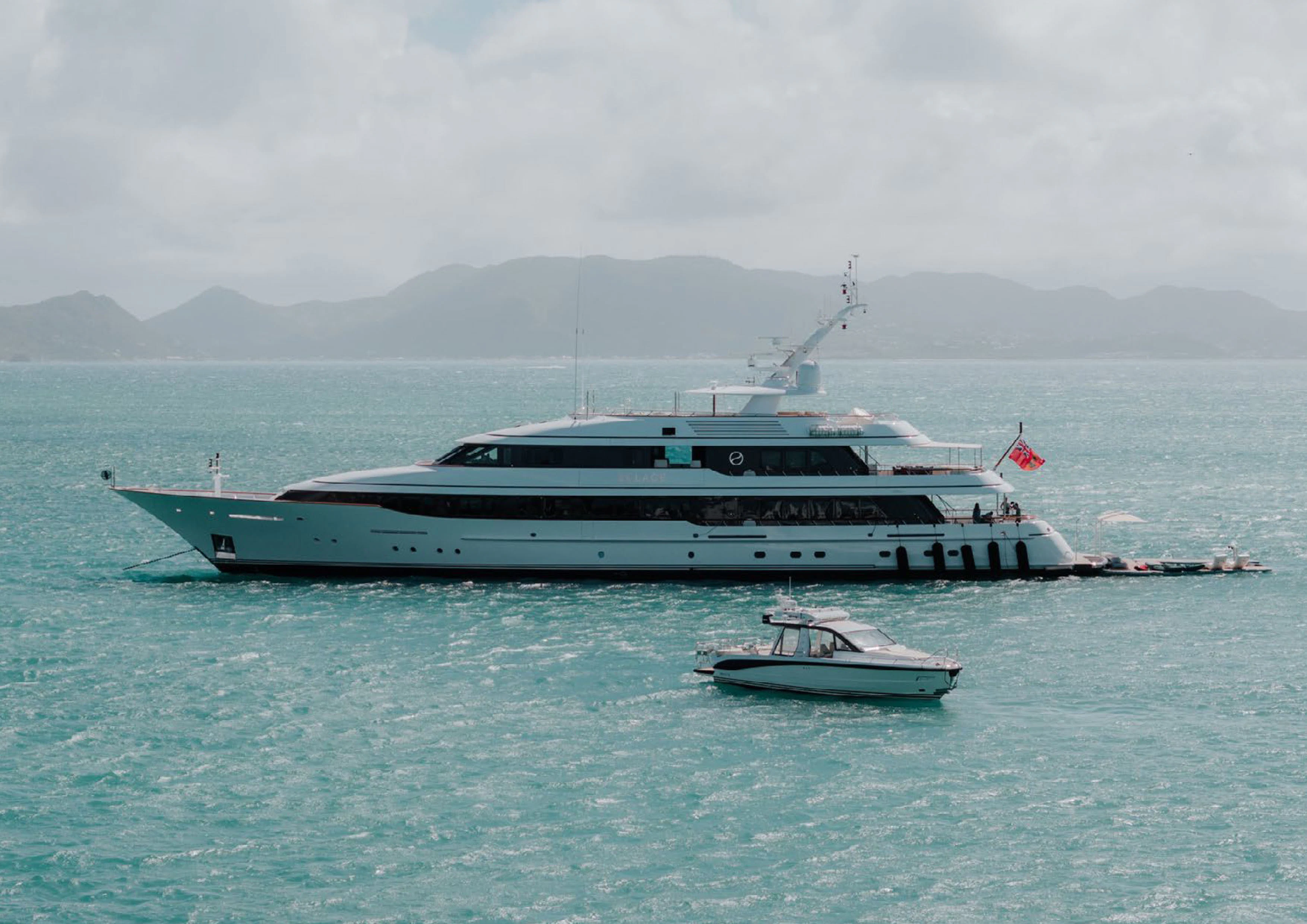 a boat in the water aboard SOLACE Yacht for Charter