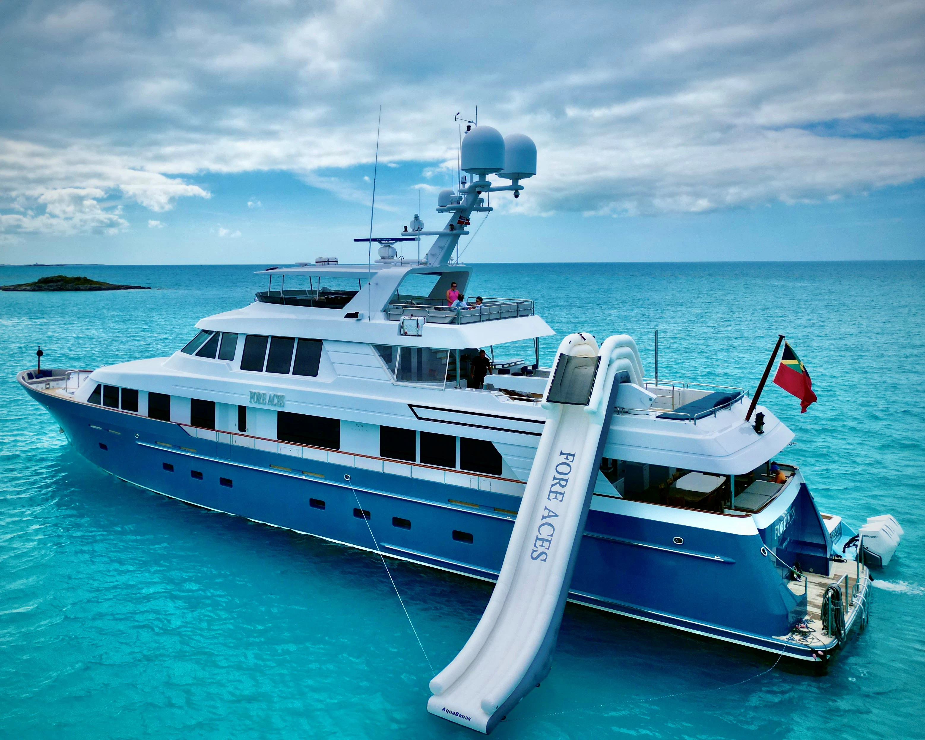 a boat in the water aboard FORE ACES Yacht for Sale