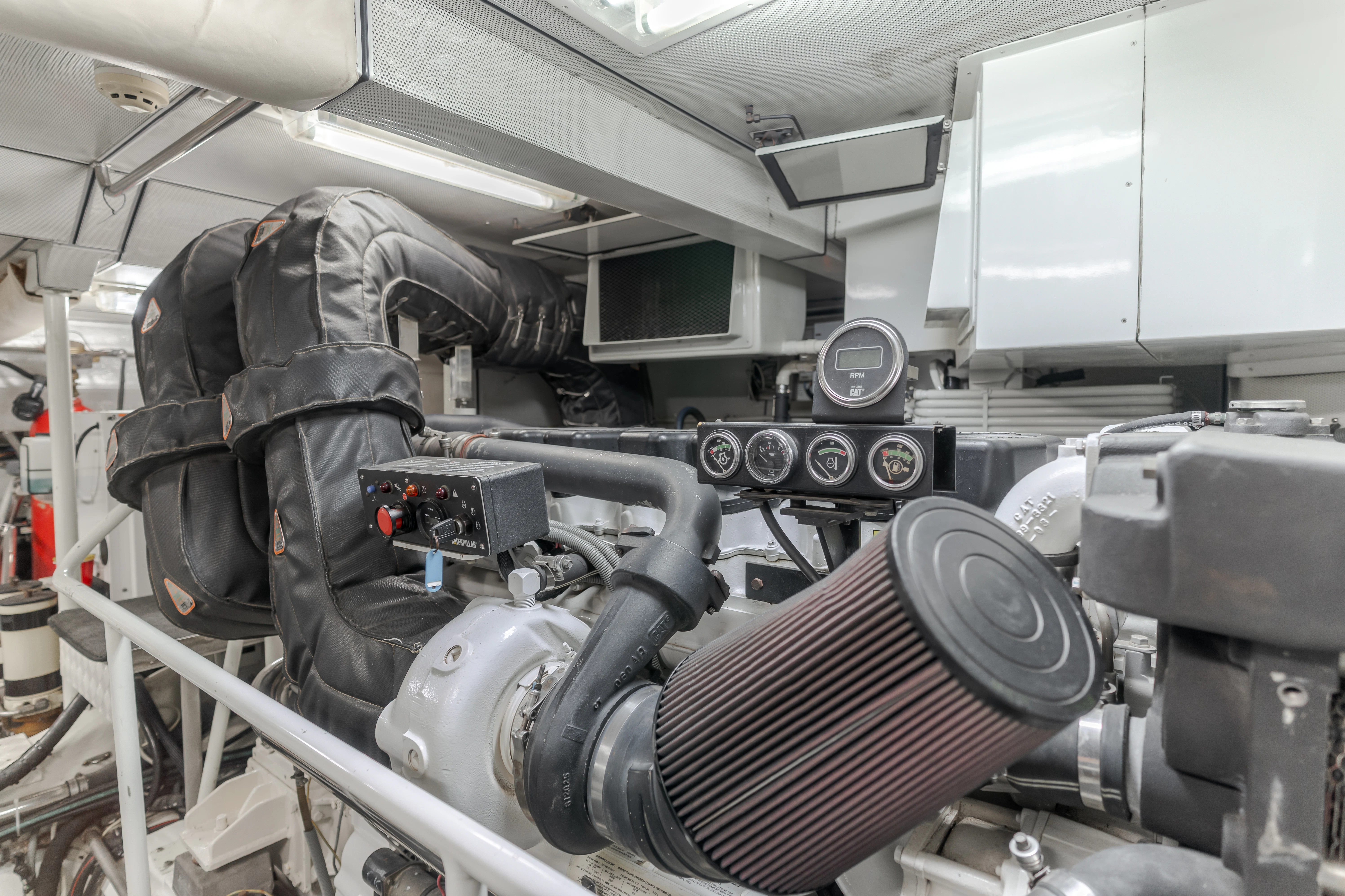 a machine with a large metal pipe aboard EASY Yacht for Sale