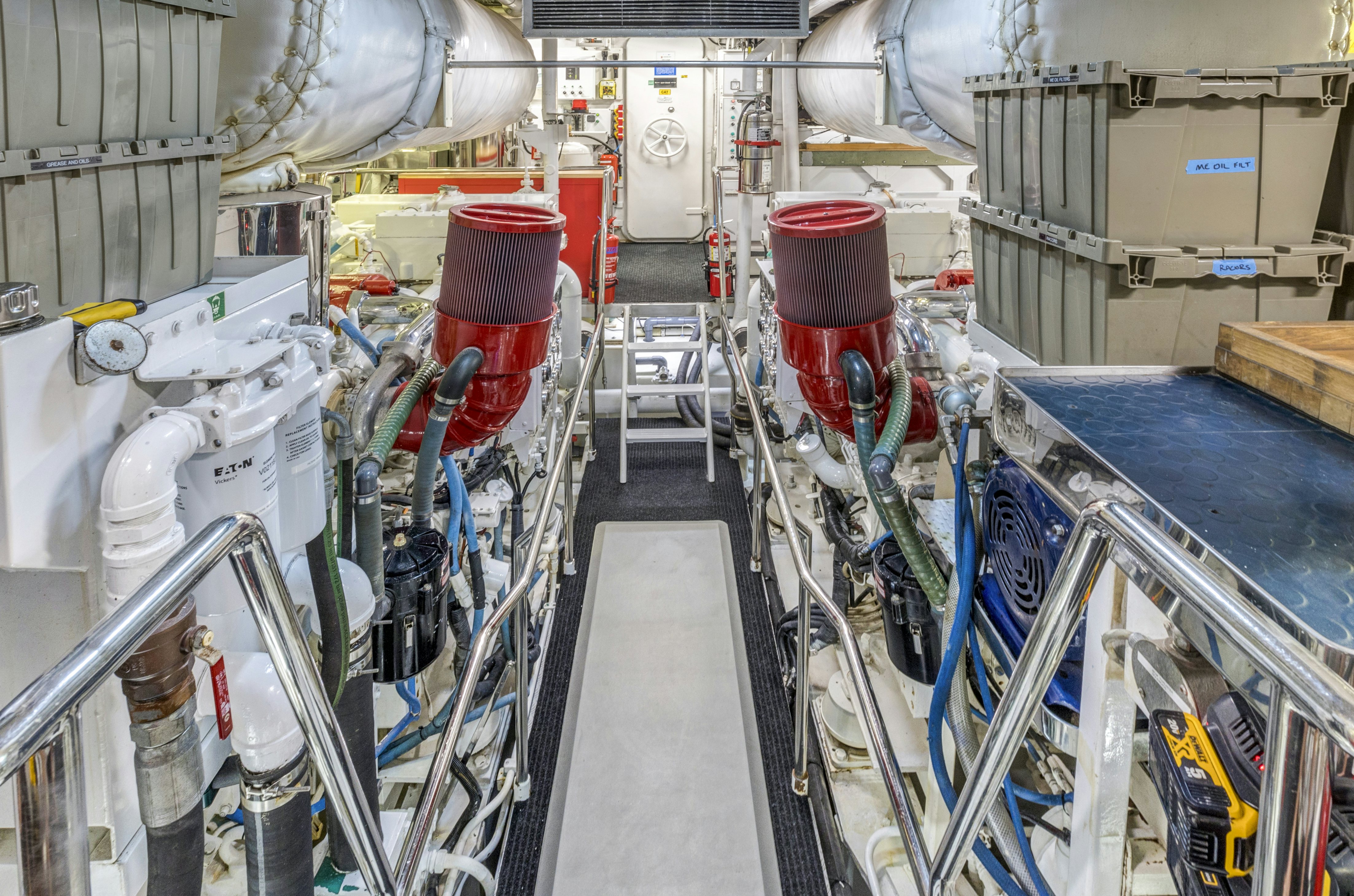 a room with machinery and equipment aboard TRUE NORTH Yacht for Sale