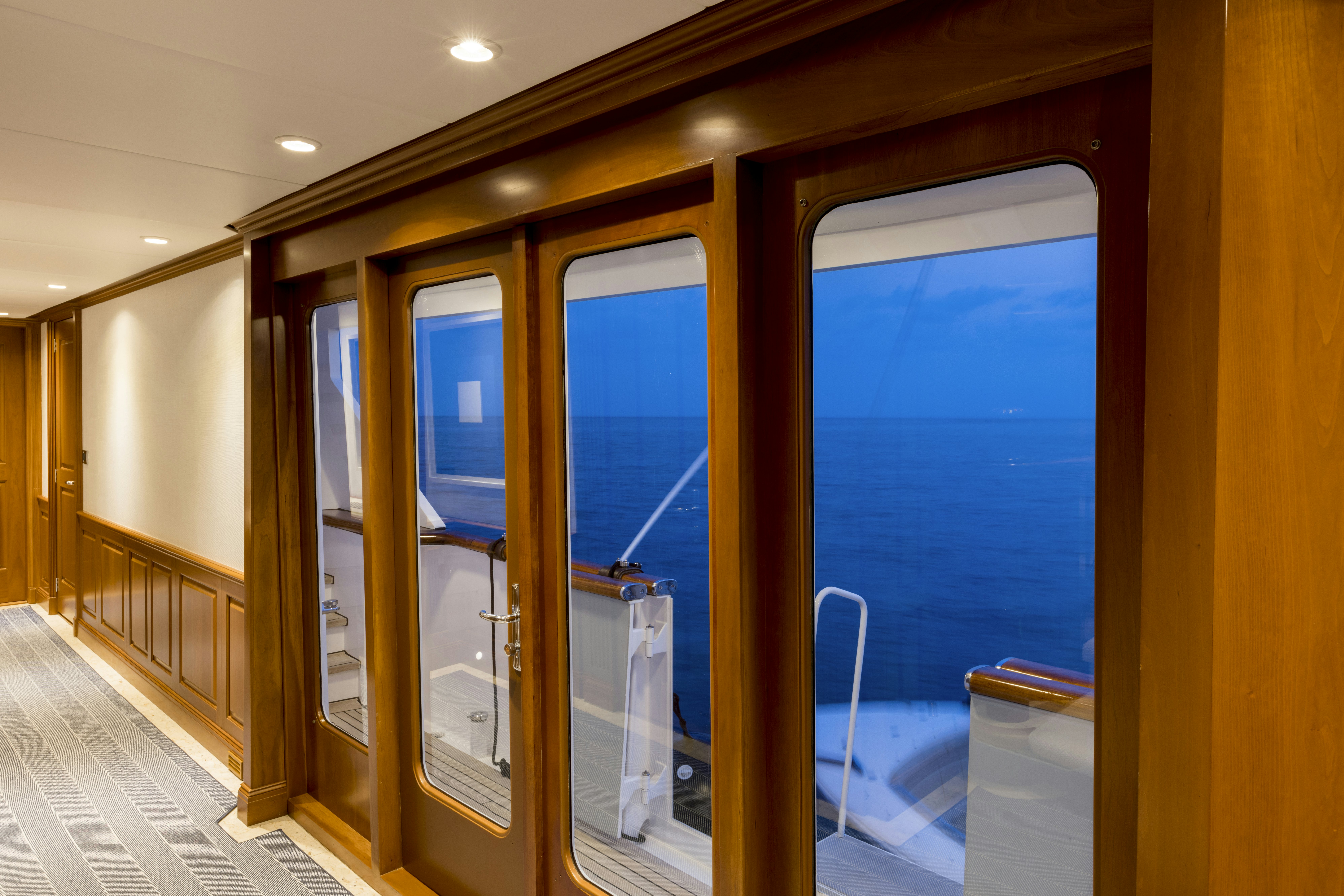 a room with a view of the ocean aboard TRUE NORTH Yacht for Sale