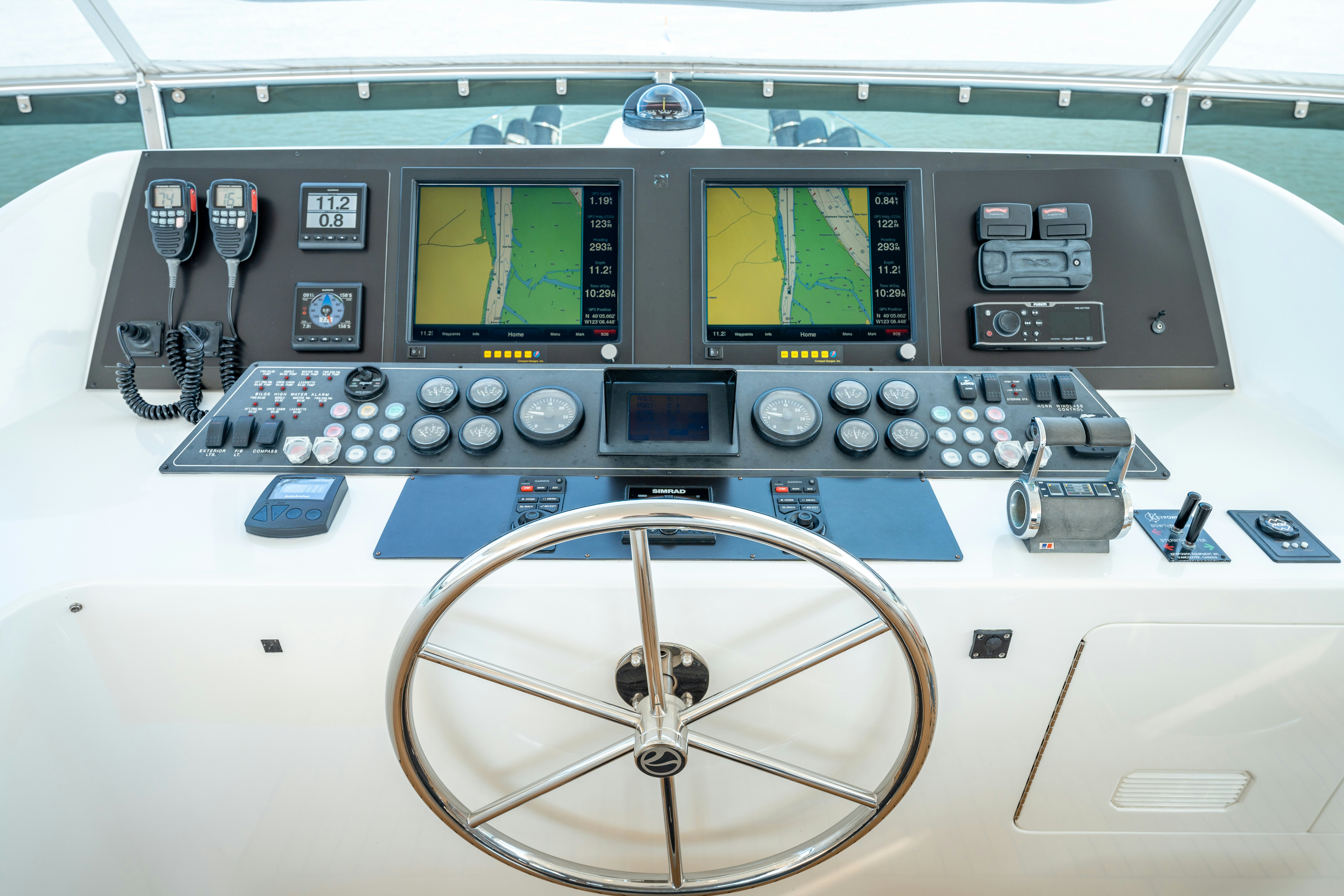 a machine with a screen aboard MEMORY BANK Yacht for Sale