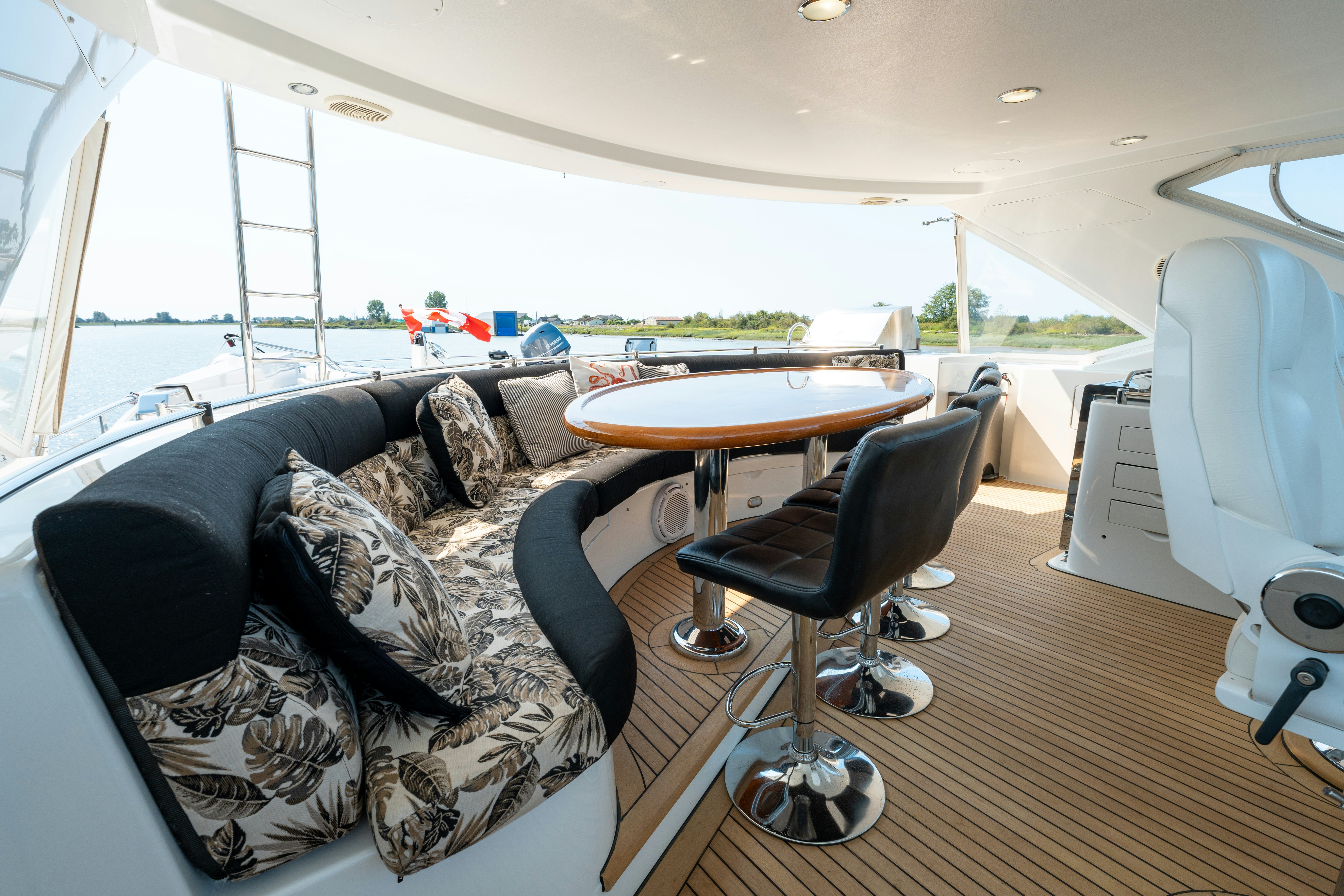 a person sleeping on a couch aboard MEMORY BANK Yacht for Sale