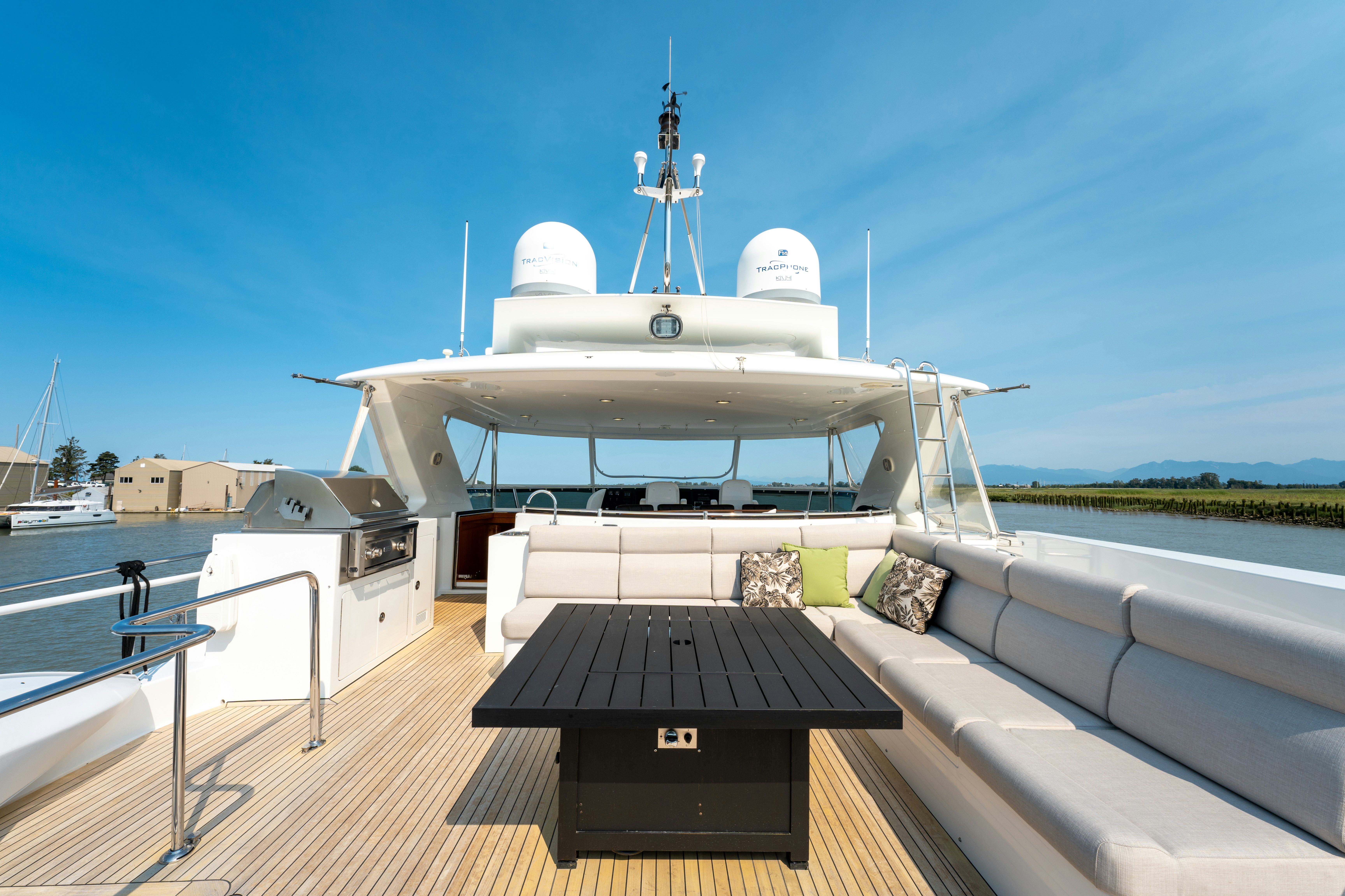 a boat on a dock aboard MEMORY BANK Yacht for Sale