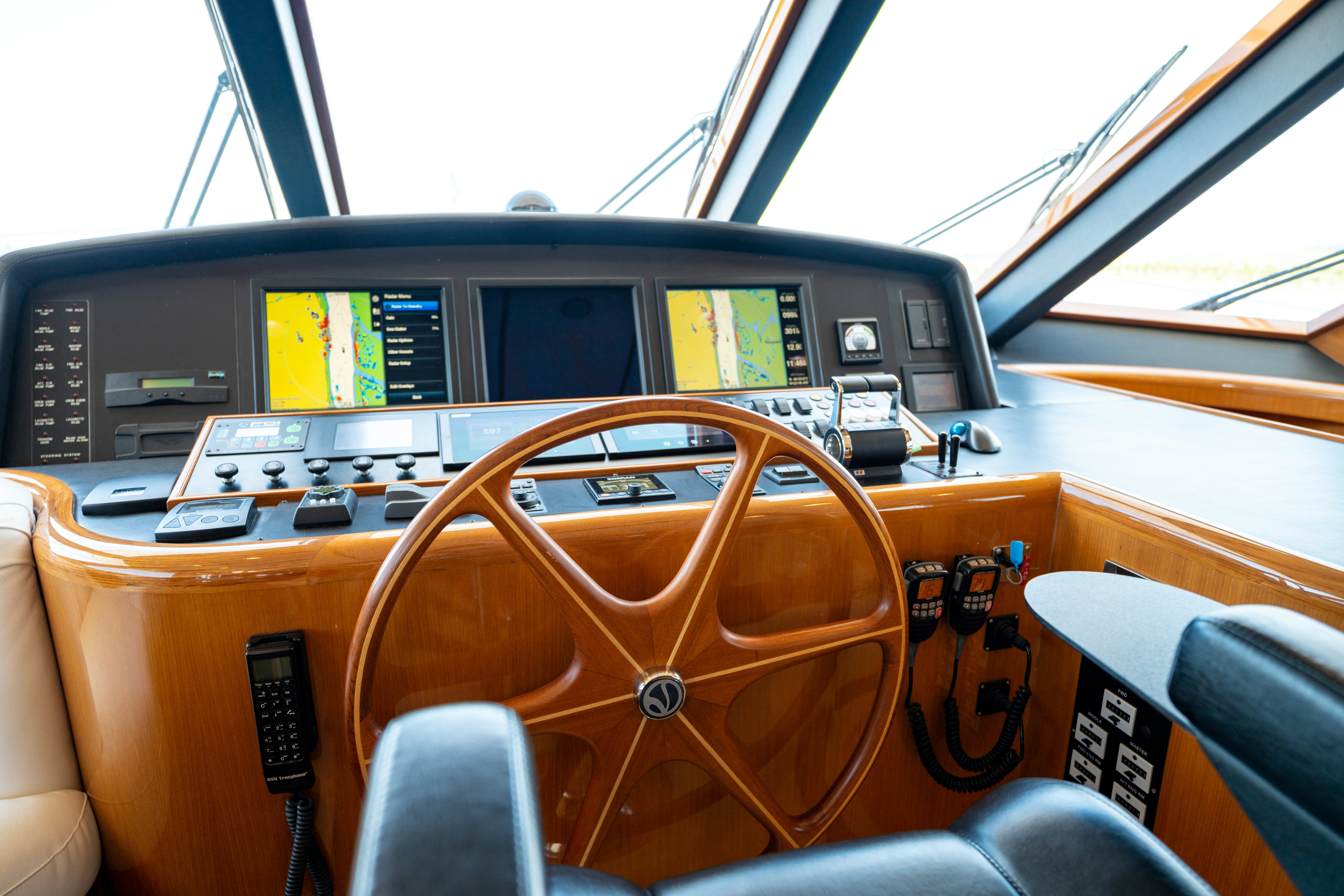 inside of a car aboard MEMORY BANK Yacht for Sale