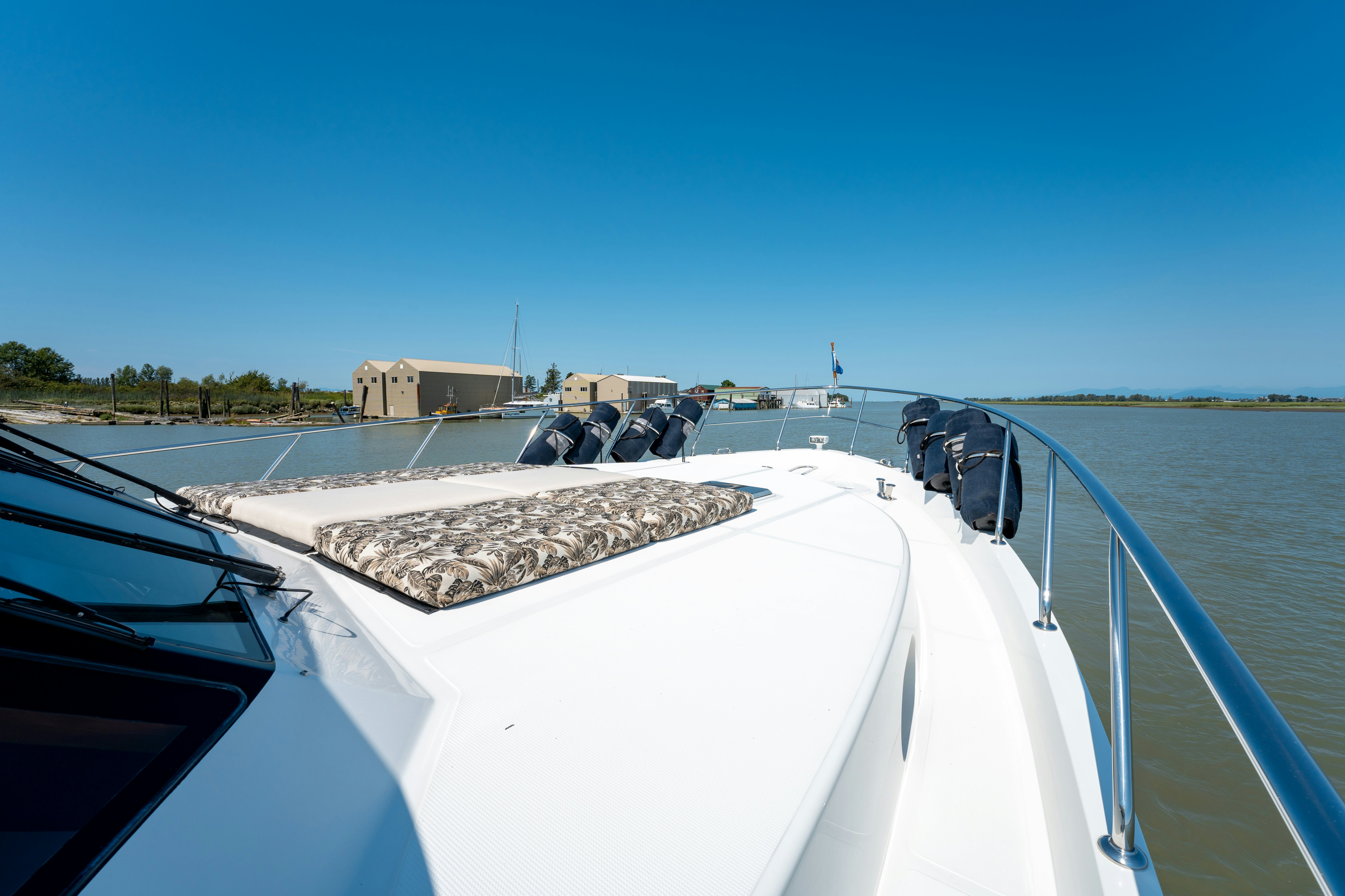 a boat with a pile of dirt on the front aboard MEMORY BANK Yacht for Sale