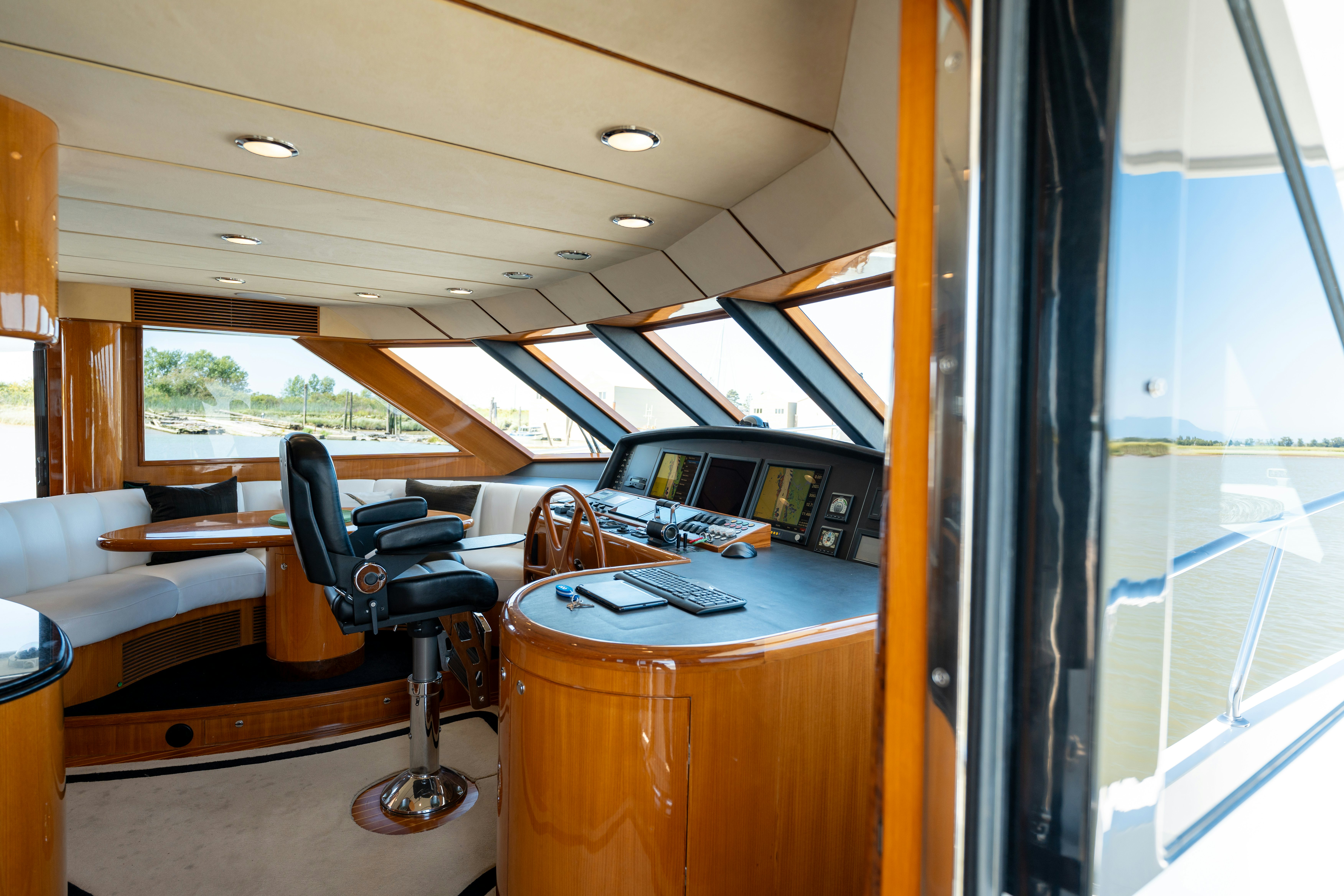 inside of a vehicle aboard MEMORY BANK Yacht for Sale