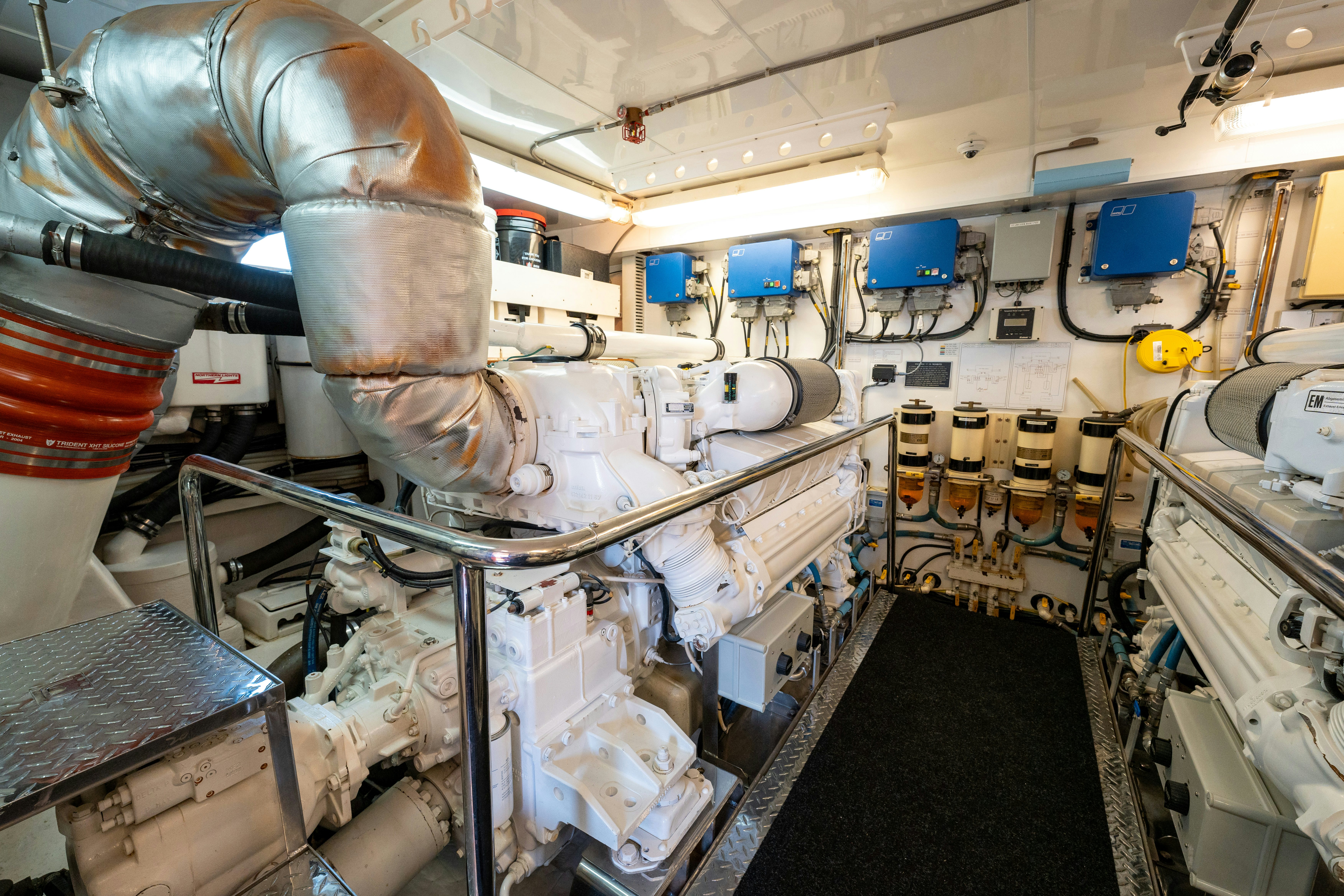 a room with machinery aboard MEMORY BANK Yacht for Sale