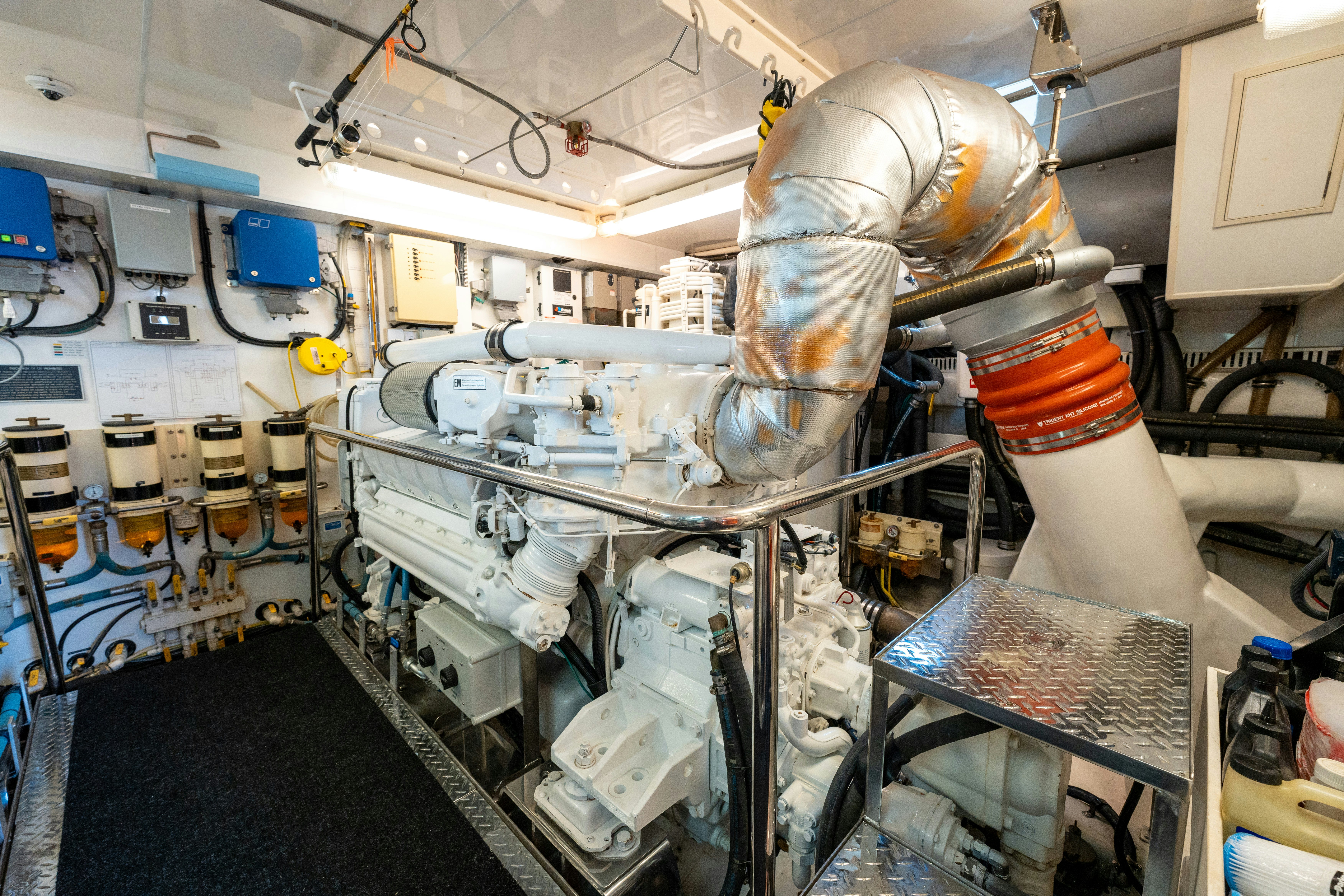 a large factory with machinery aboard MEMORY BANK Yacht for Sale