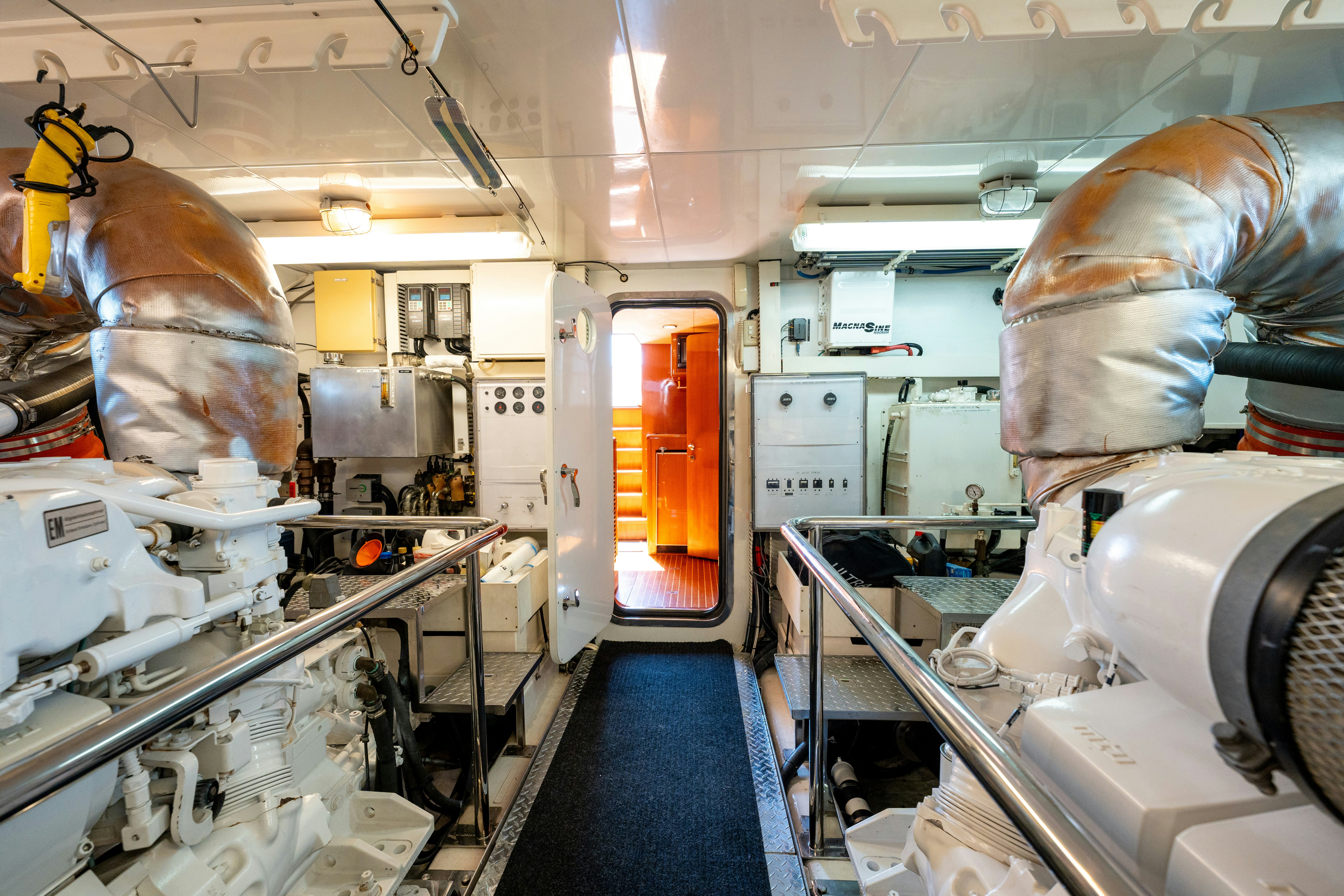 a room with machinery aboard MEMORY BANK Yacht for Sale
