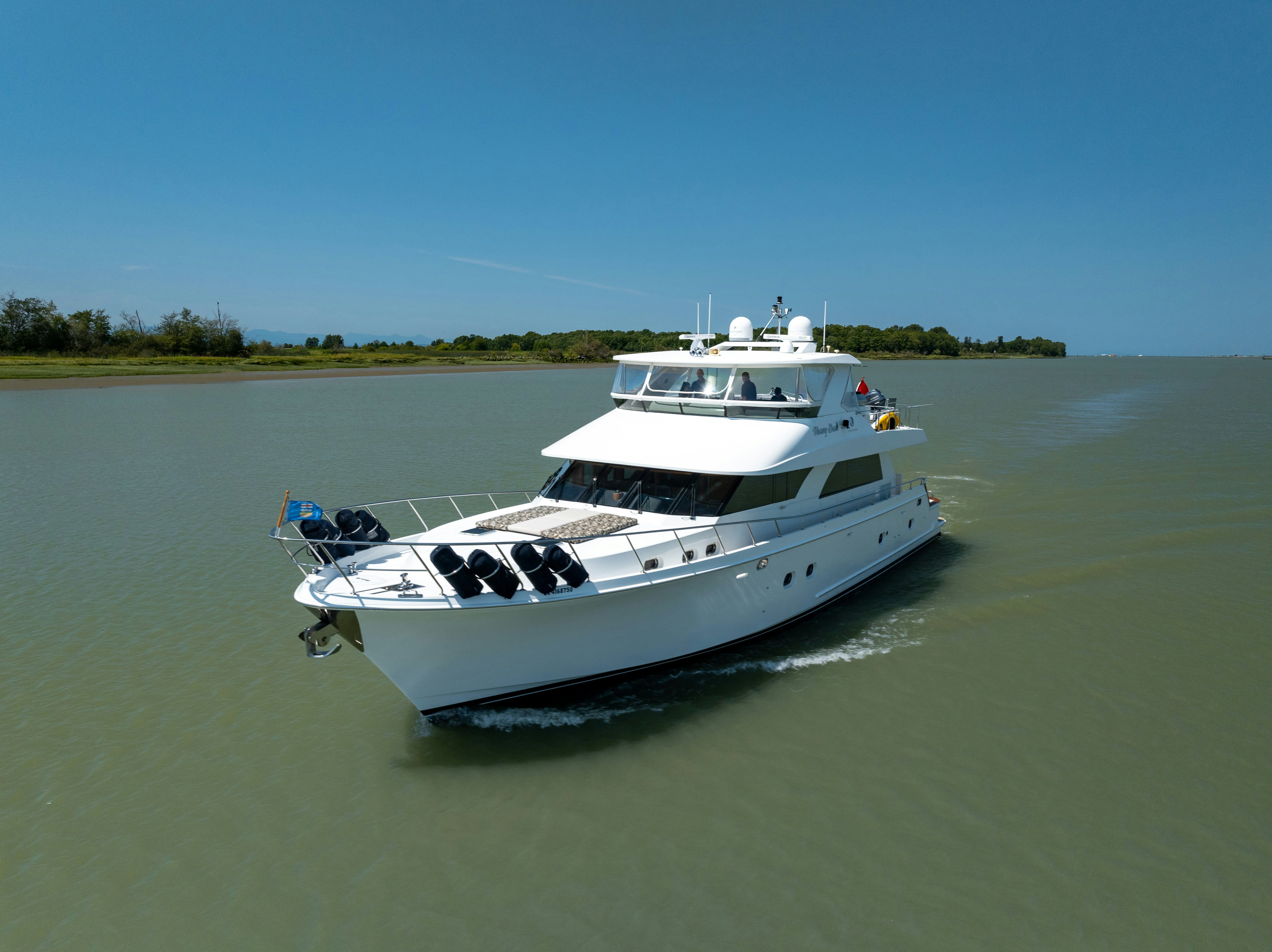 a boat in the water aboard MEMORY BANK Yacht for Sale