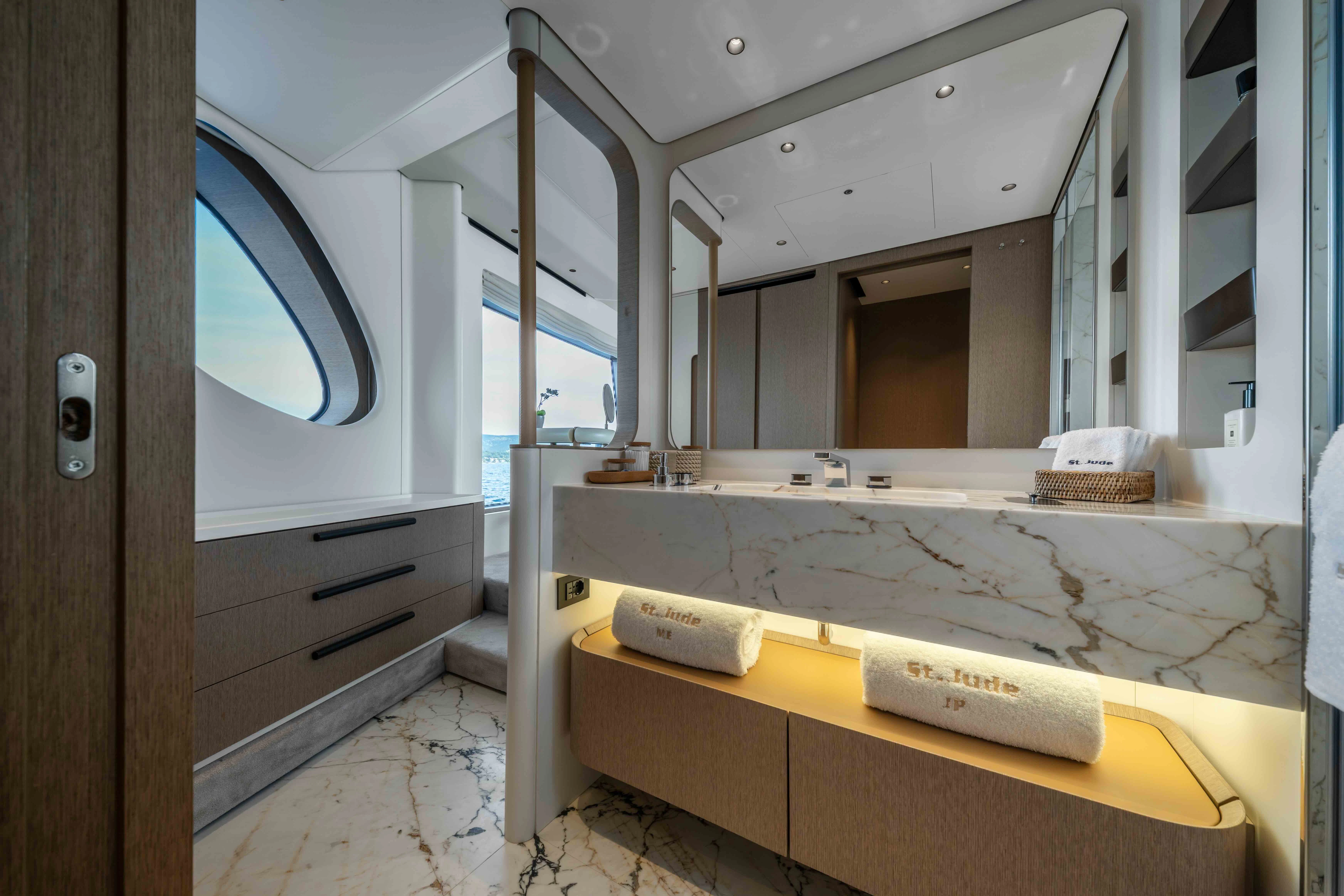 a room with a sink and a counter aboard ST JUDE Yacht for Sale