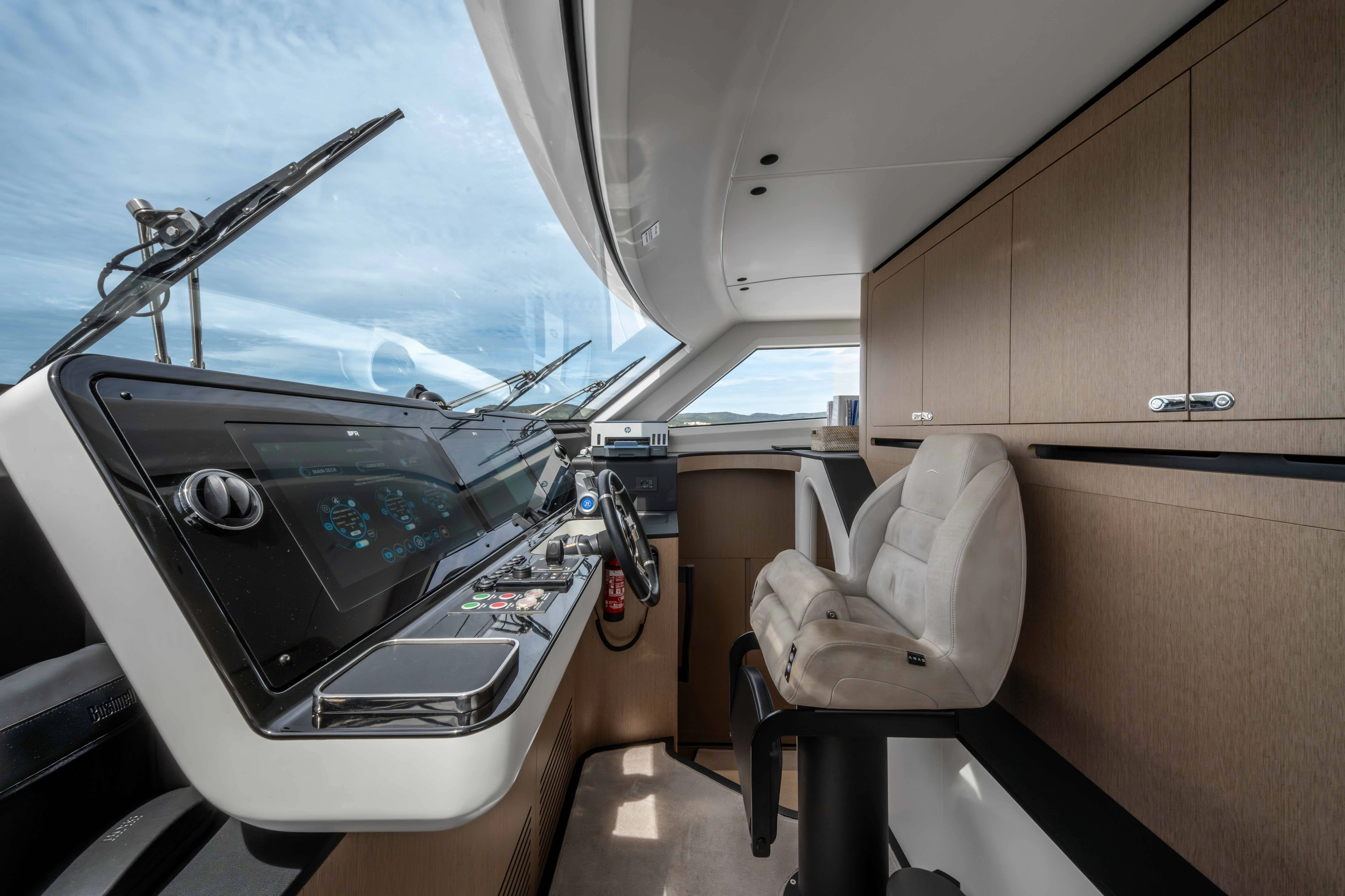 inside of a car aboard ST JUDE Yacht for Sale