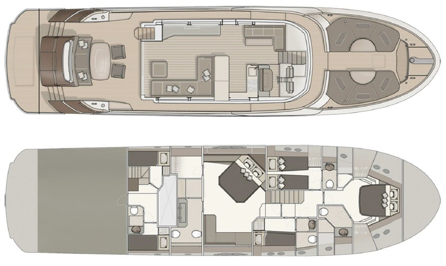 diagram aboard CRAZY DIAMOND Yacht for Sale