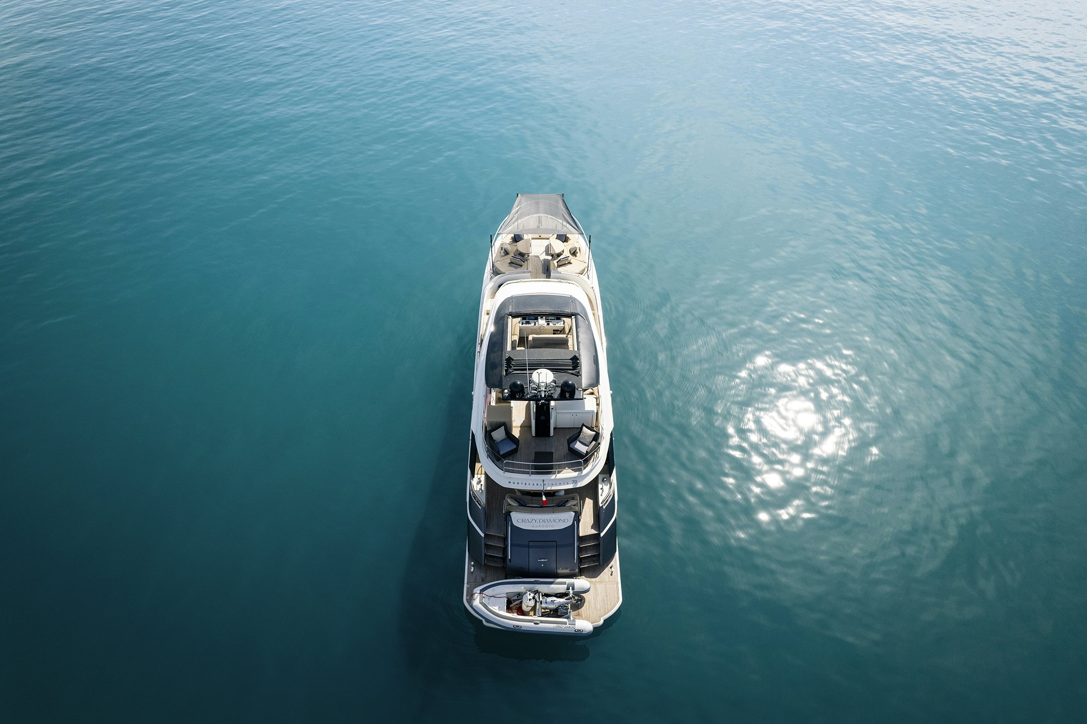 a boat in the water aboard CRAZY DIAMOND Yacht for Sale