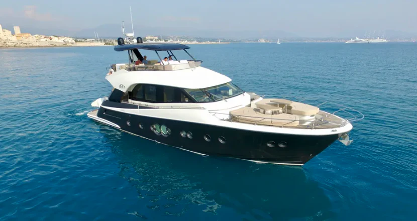 a boat in the water aboard CRAZY DIAMOND Yacht for Sale