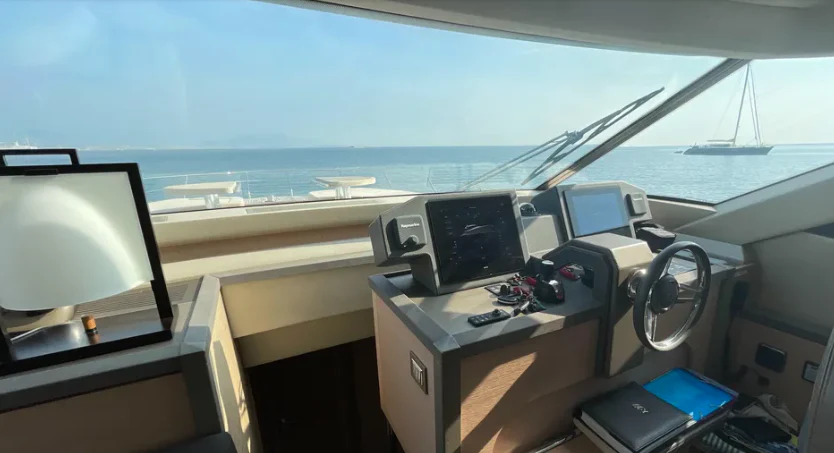 a view of the sea from the cockpit of a plane aboard CRAZY DIAMOND Yacht for Sale