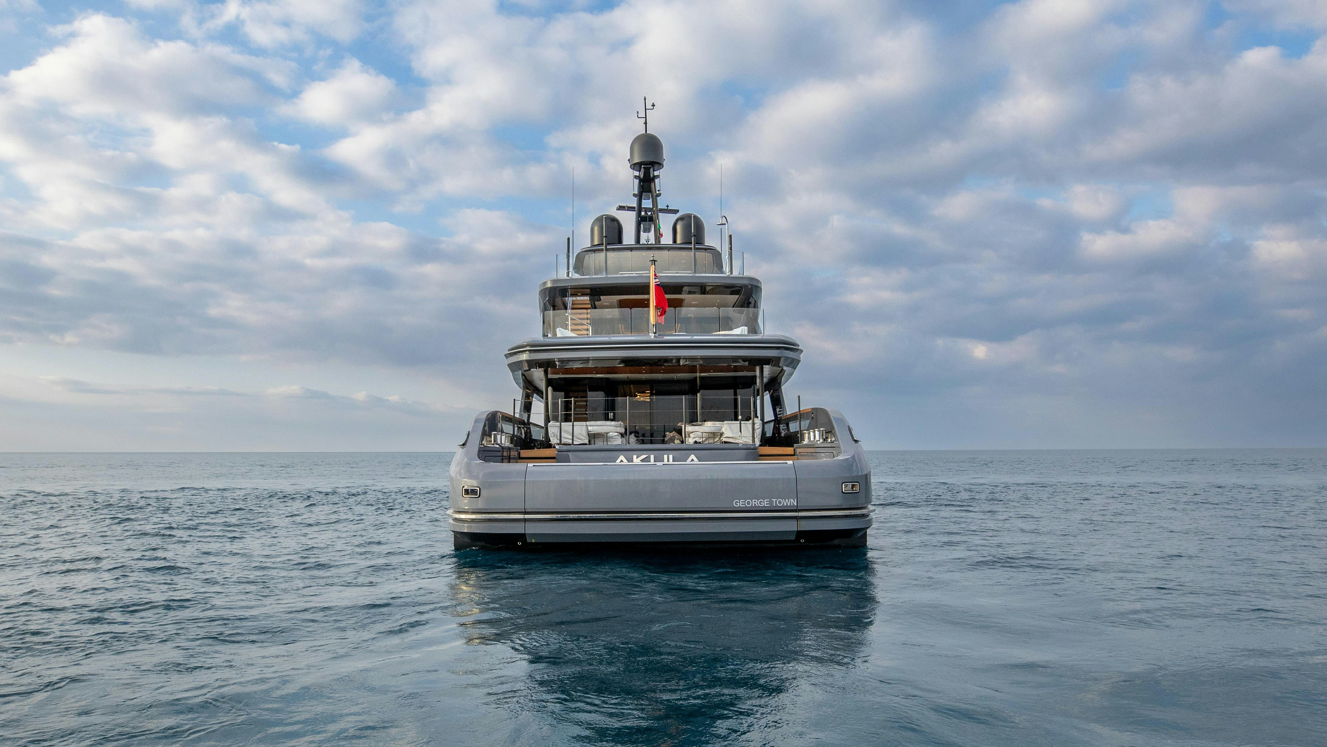 a boat in the water aboard AKULA Yacht for Charter