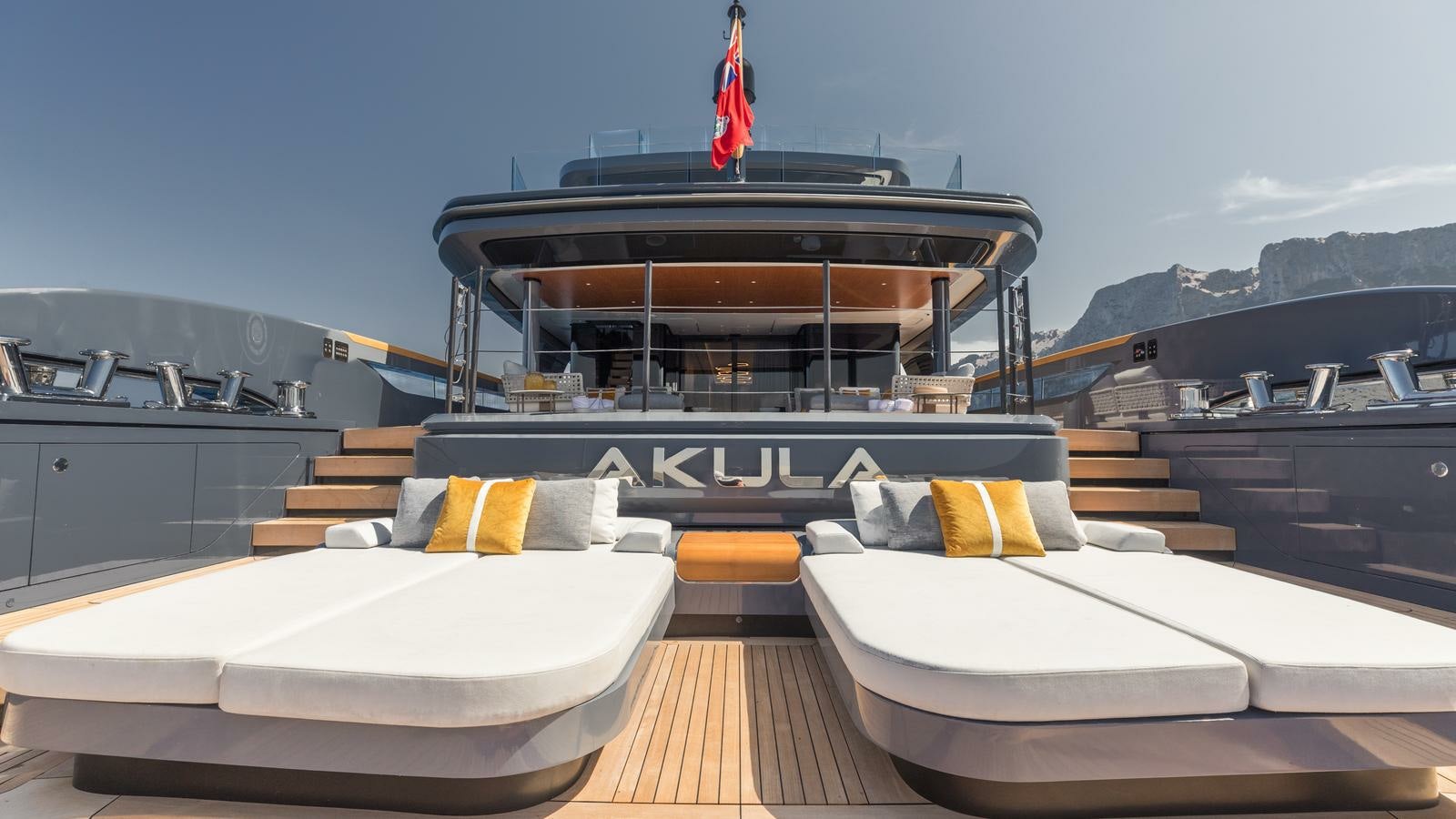 a boat on the water aboard AKULA Yacht for Charter