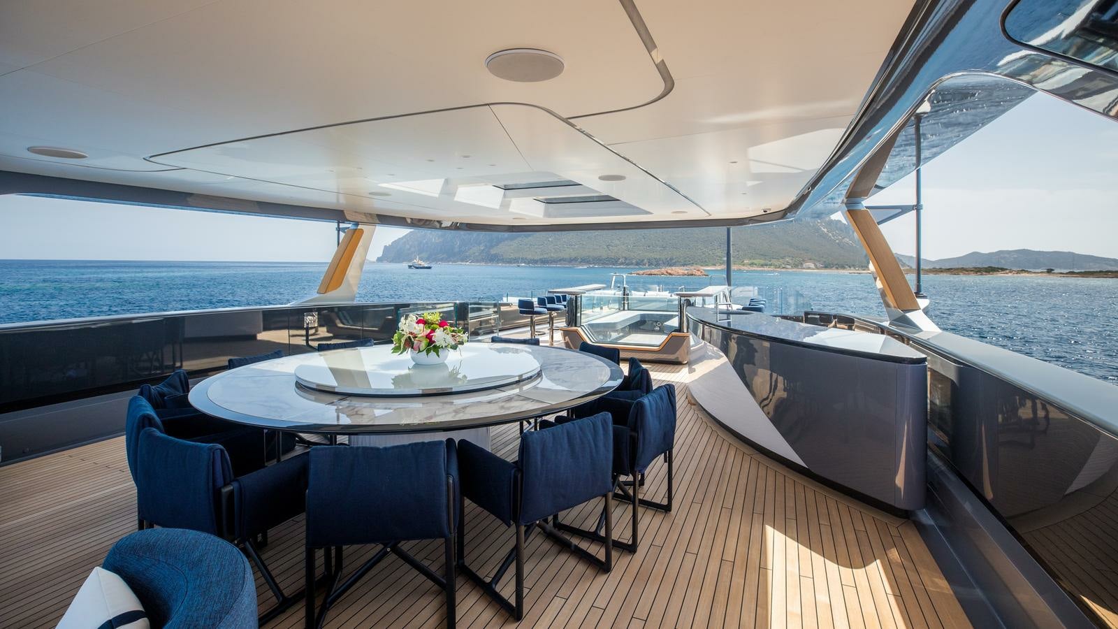 a boat on the water aboard AKULA Yacht for Charter
