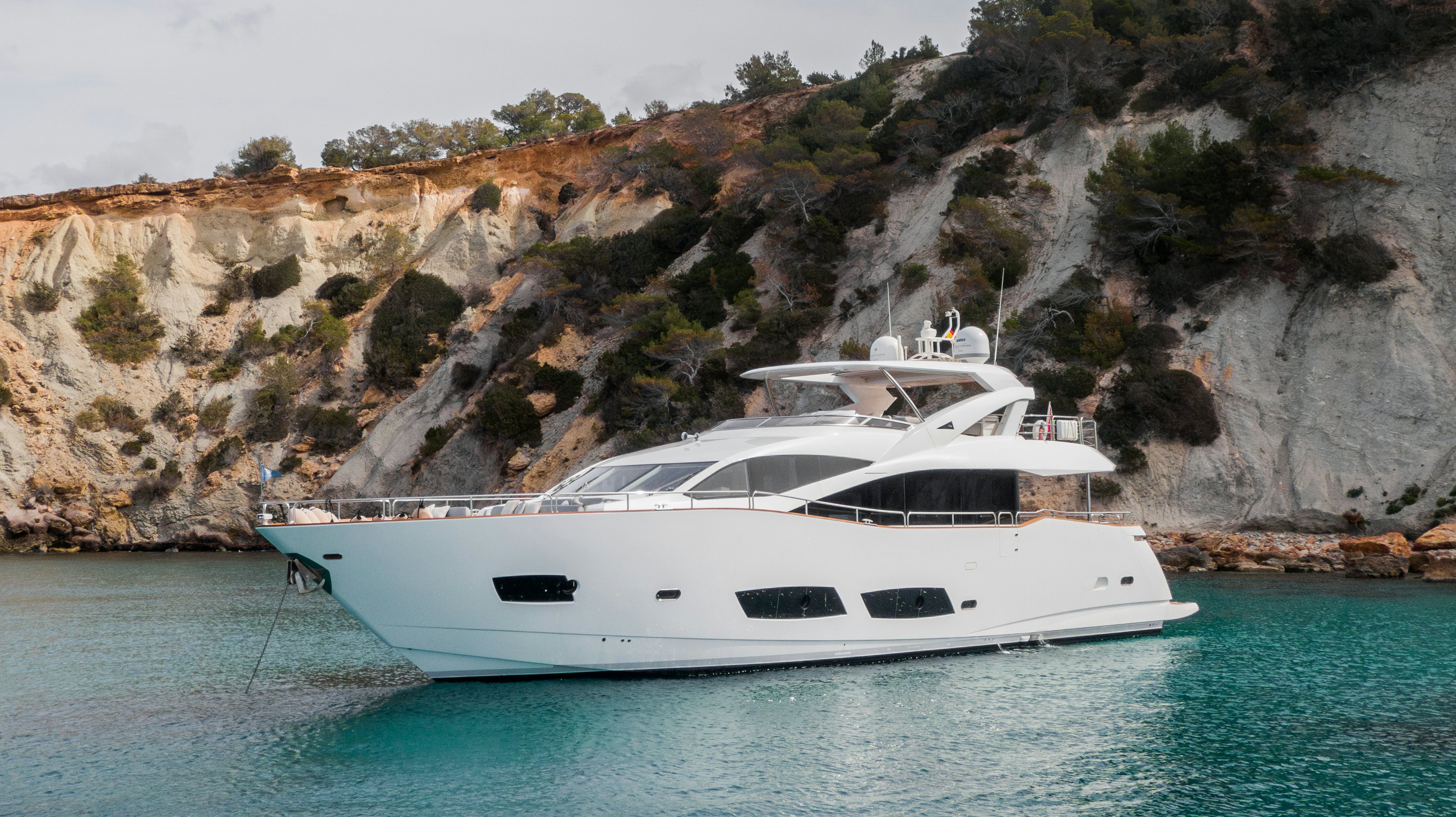 a boat on the water aboard PLAY THE GAME Yacht for Sale