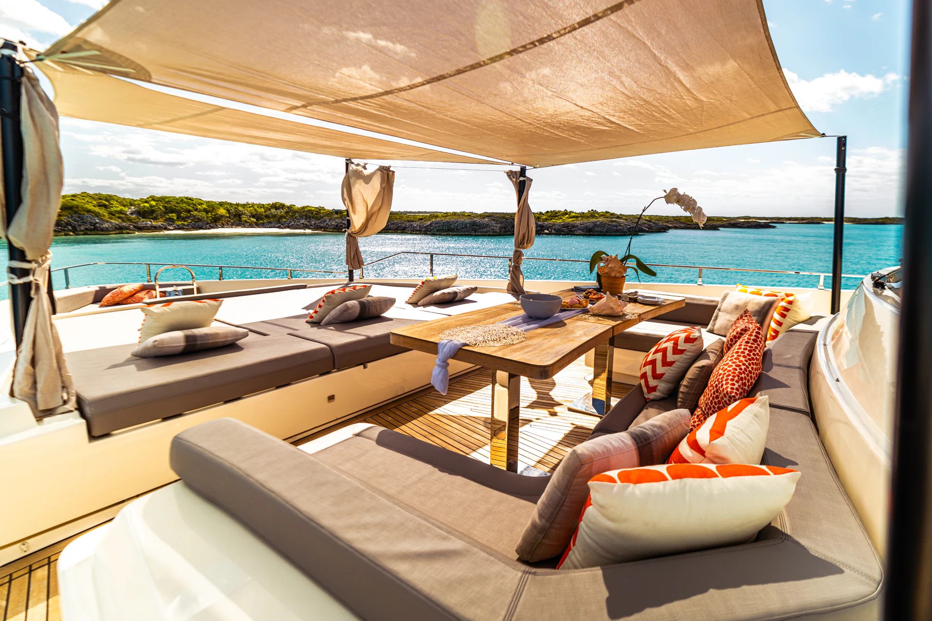 a boat on the water aboard FIFI Yacht for Charter