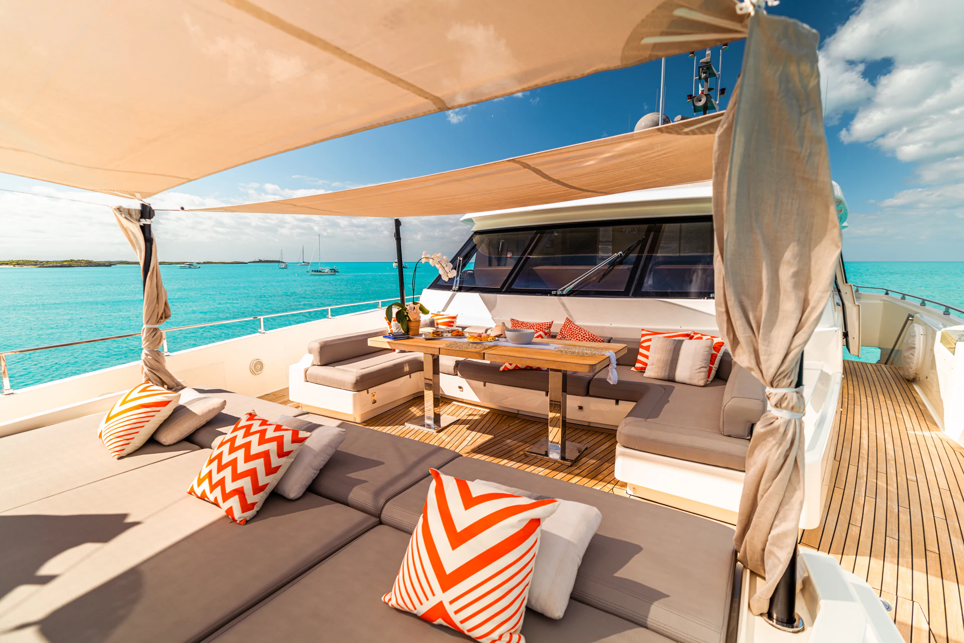 a boat on the water aboard FIFI Yacht for Charter
