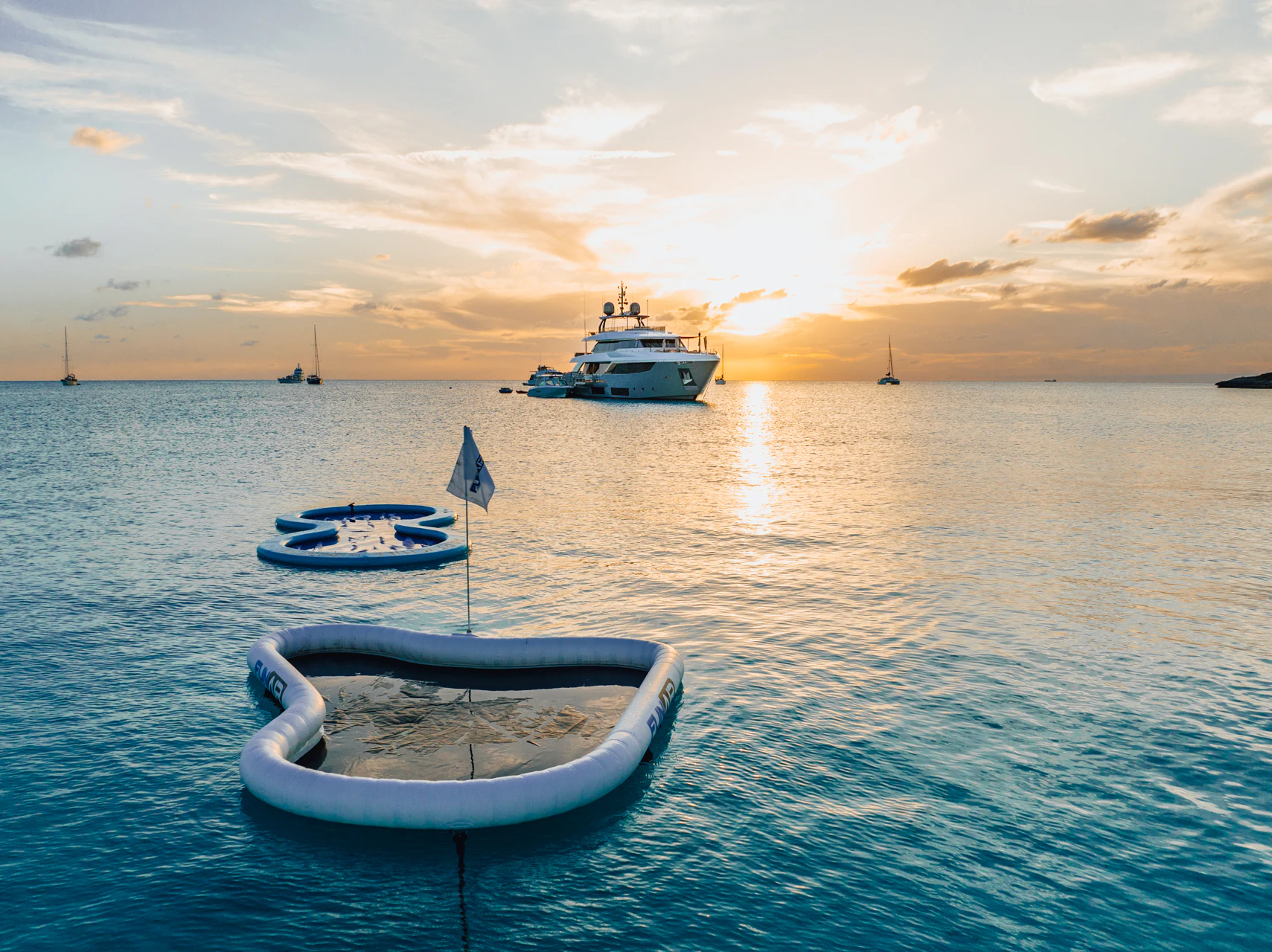 a couple of boats on the water aboard FIFI Yacht for Charter