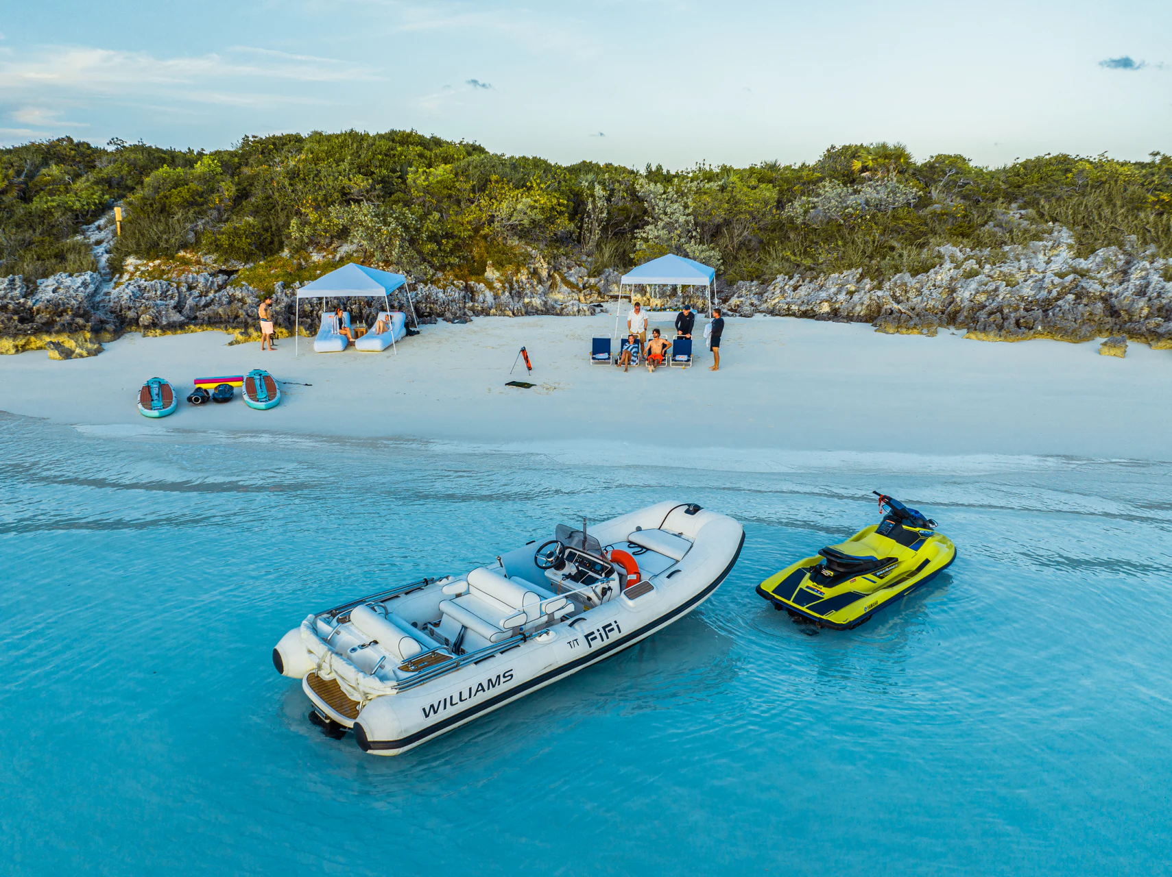 boats in the water aboard FIFI Yacht for Charter