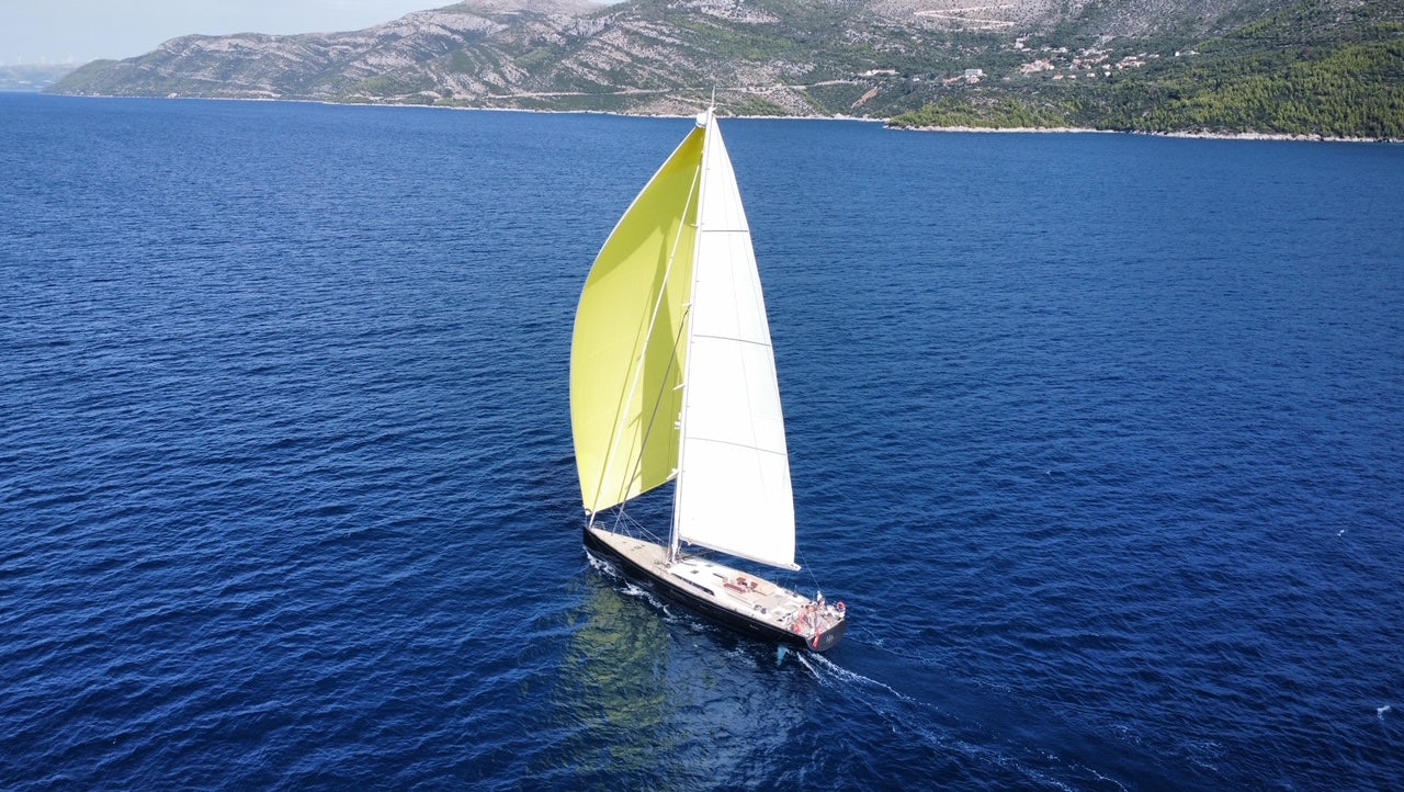 a sailboat on the water aboard ALIX Yacht for Sale