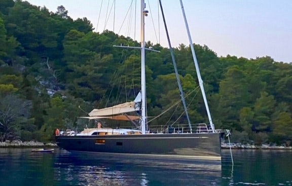 a sailboat on the water aboard ALIX Yacht for Sale
