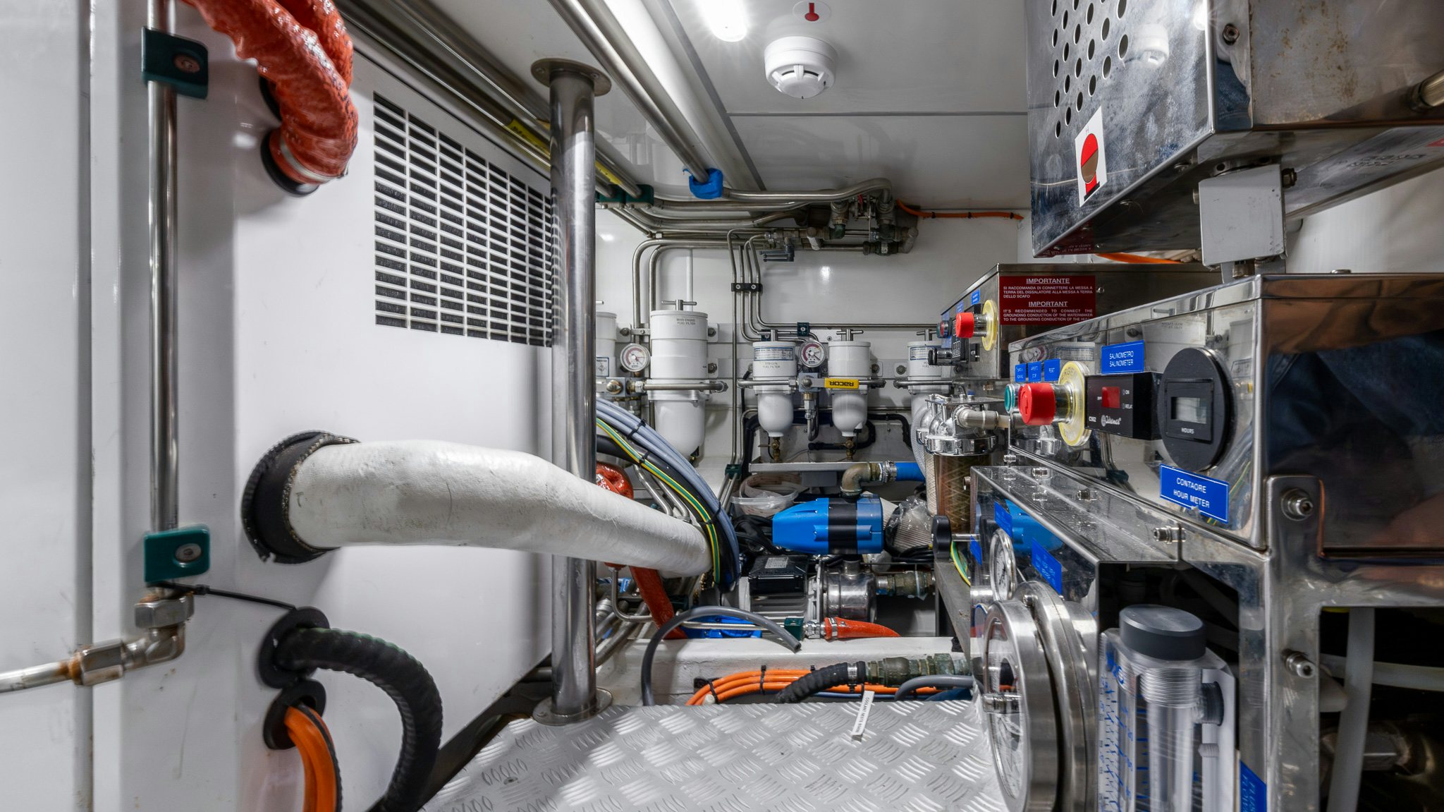 a machine with wires and tubes aboard ALIX Yacht for Sale