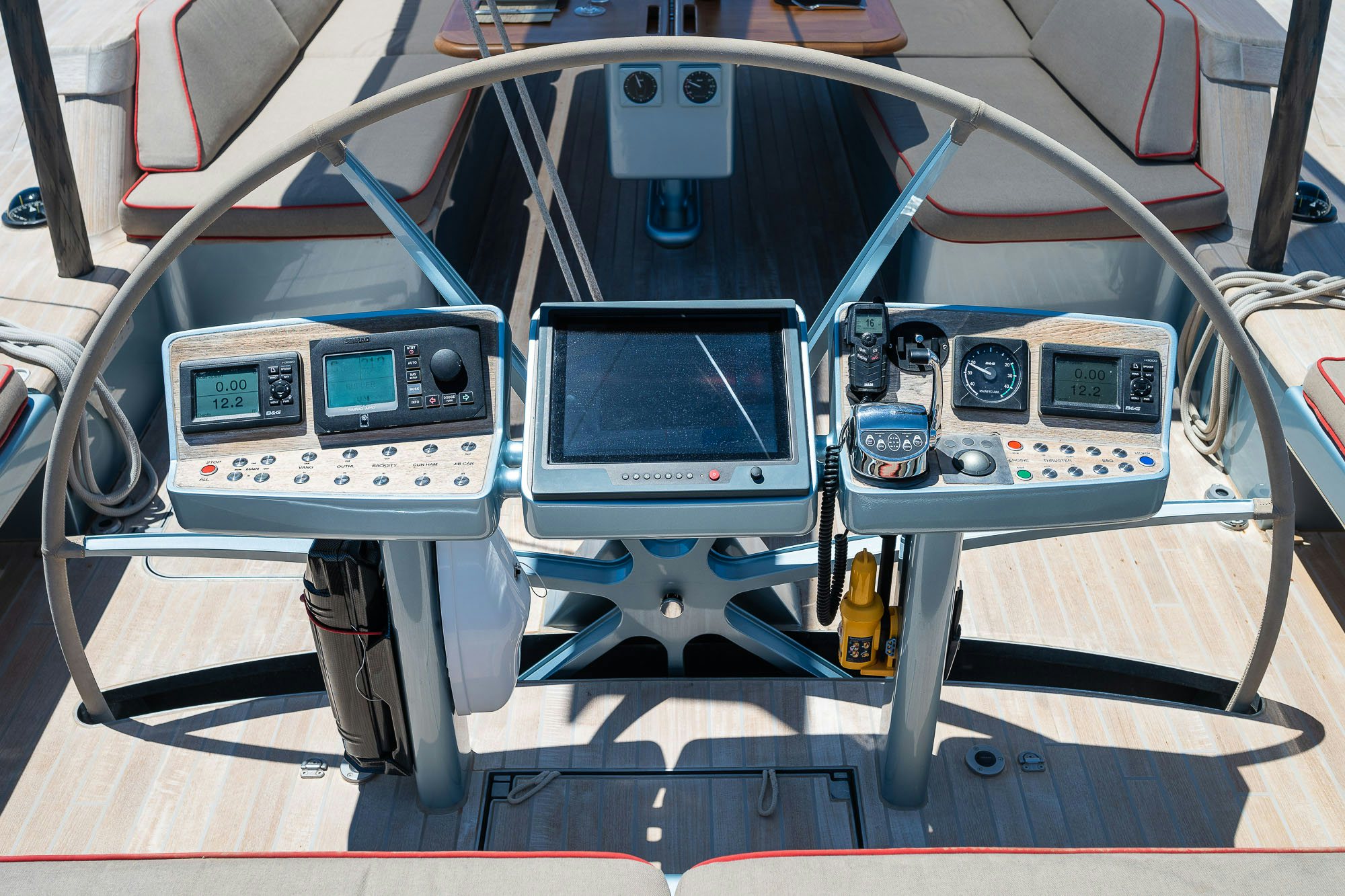 a machine on the floor aboard TULIP Yacht for Sale