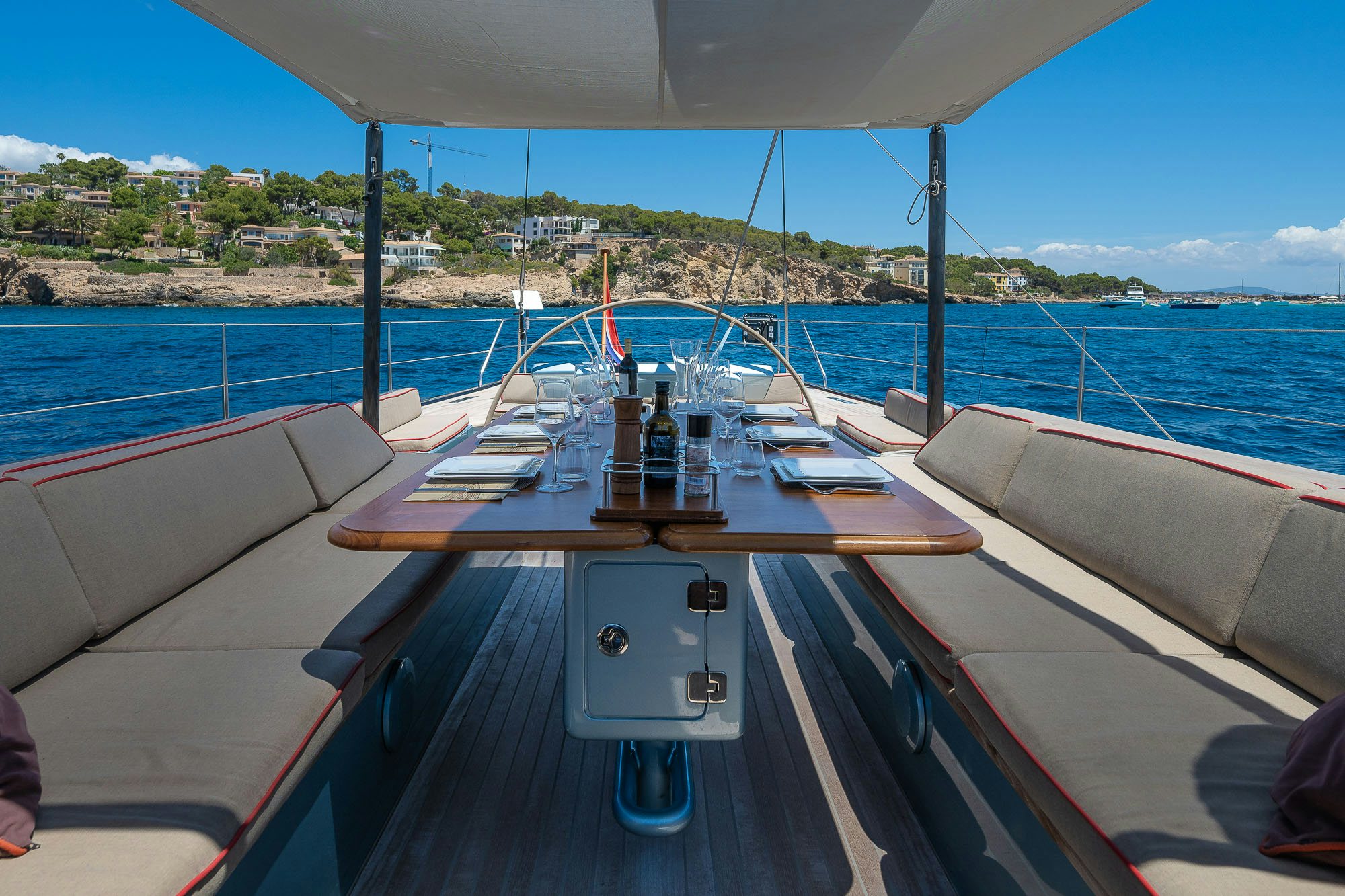 a boat on the water aboard TULIP Yacht for Sale