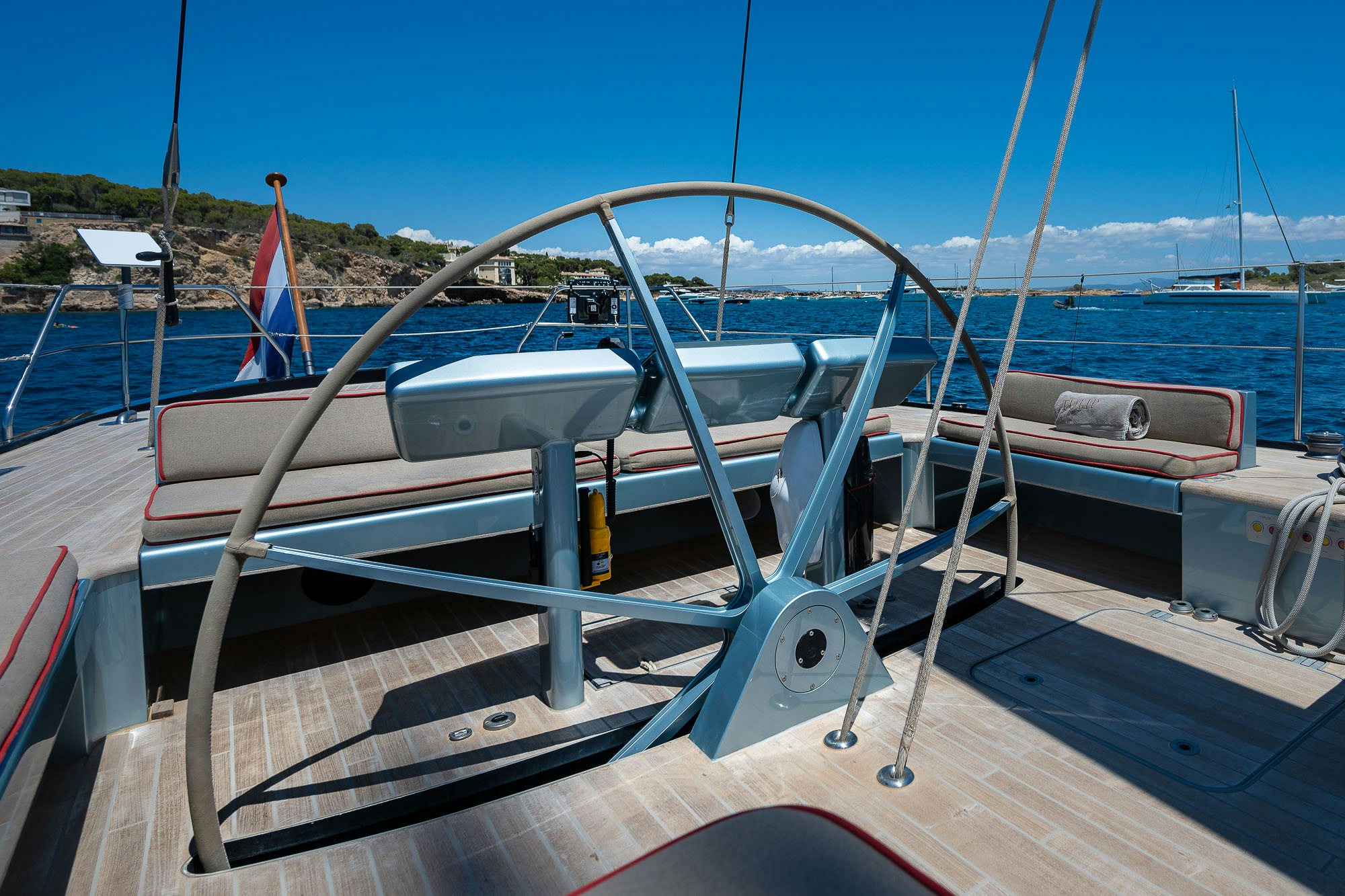 a boat on the water aboard TULIP Yacht for Sale