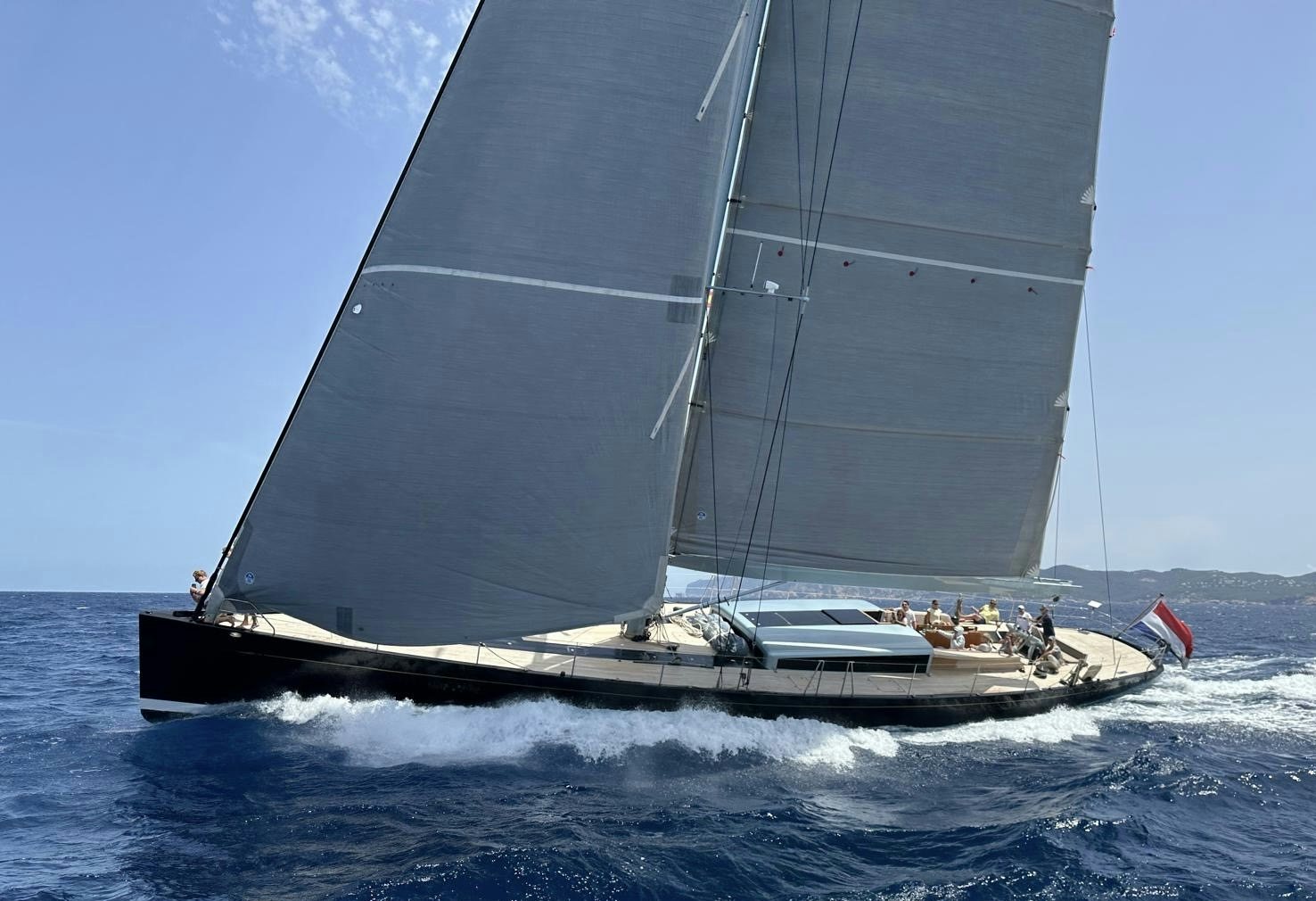 a sailboat on the water aboard TULIP Yacht for Sale