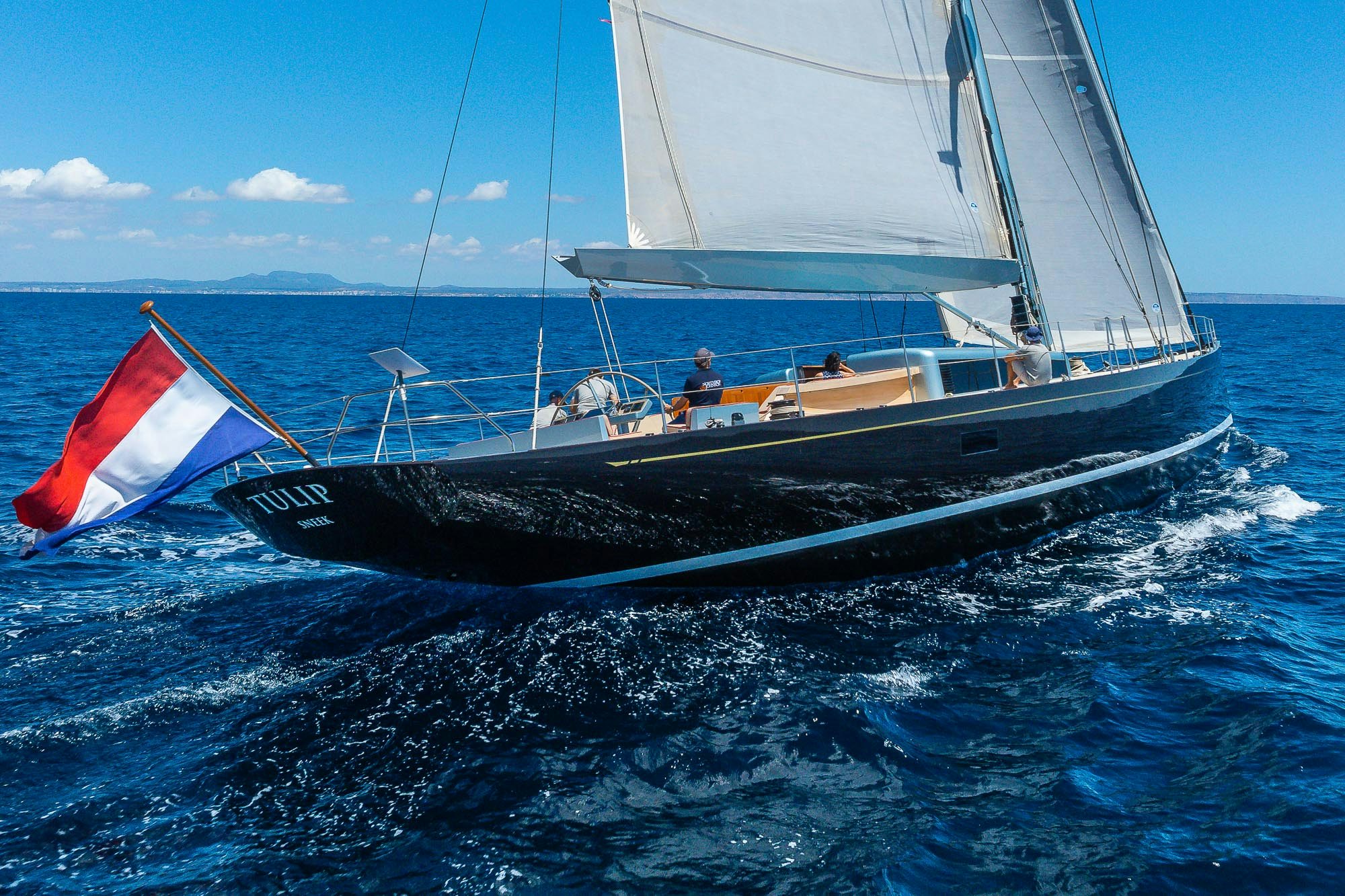 a boat on the water aboard TULIP Yacht for Sale