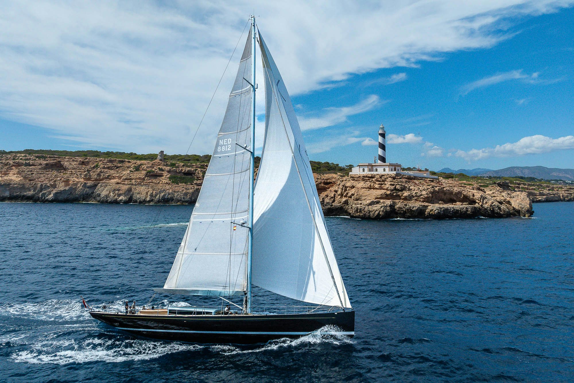 a sailboat on the water aboard TULIP Yacht for Sale